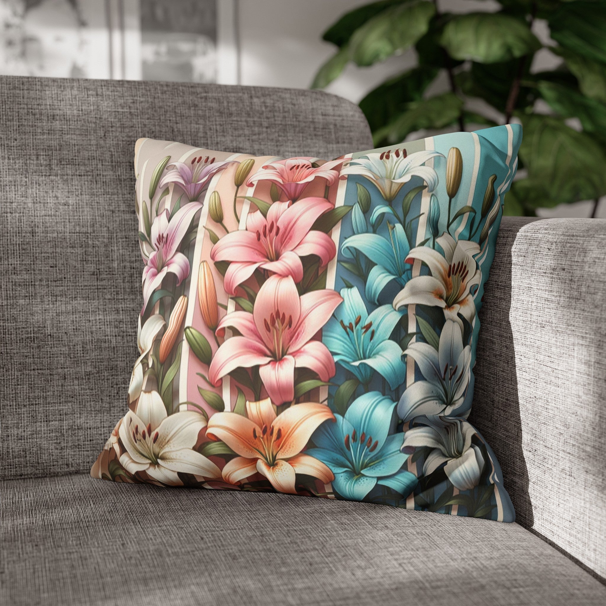 Lilies (4) - Suede Square Pillowcase