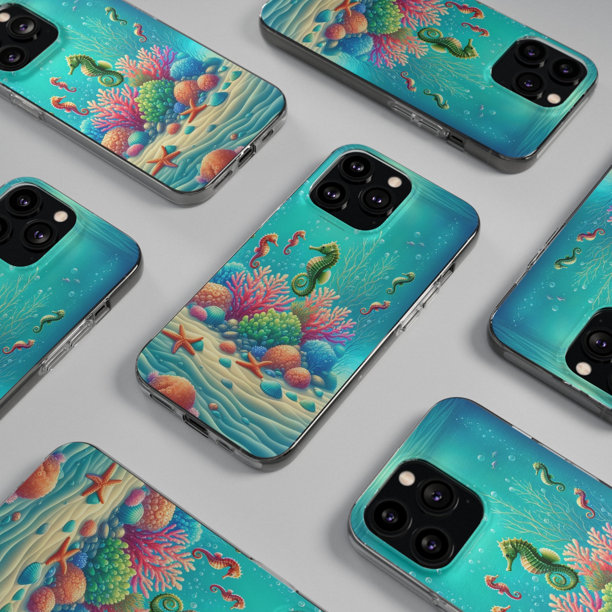 Seahorses - Soft Phone Case