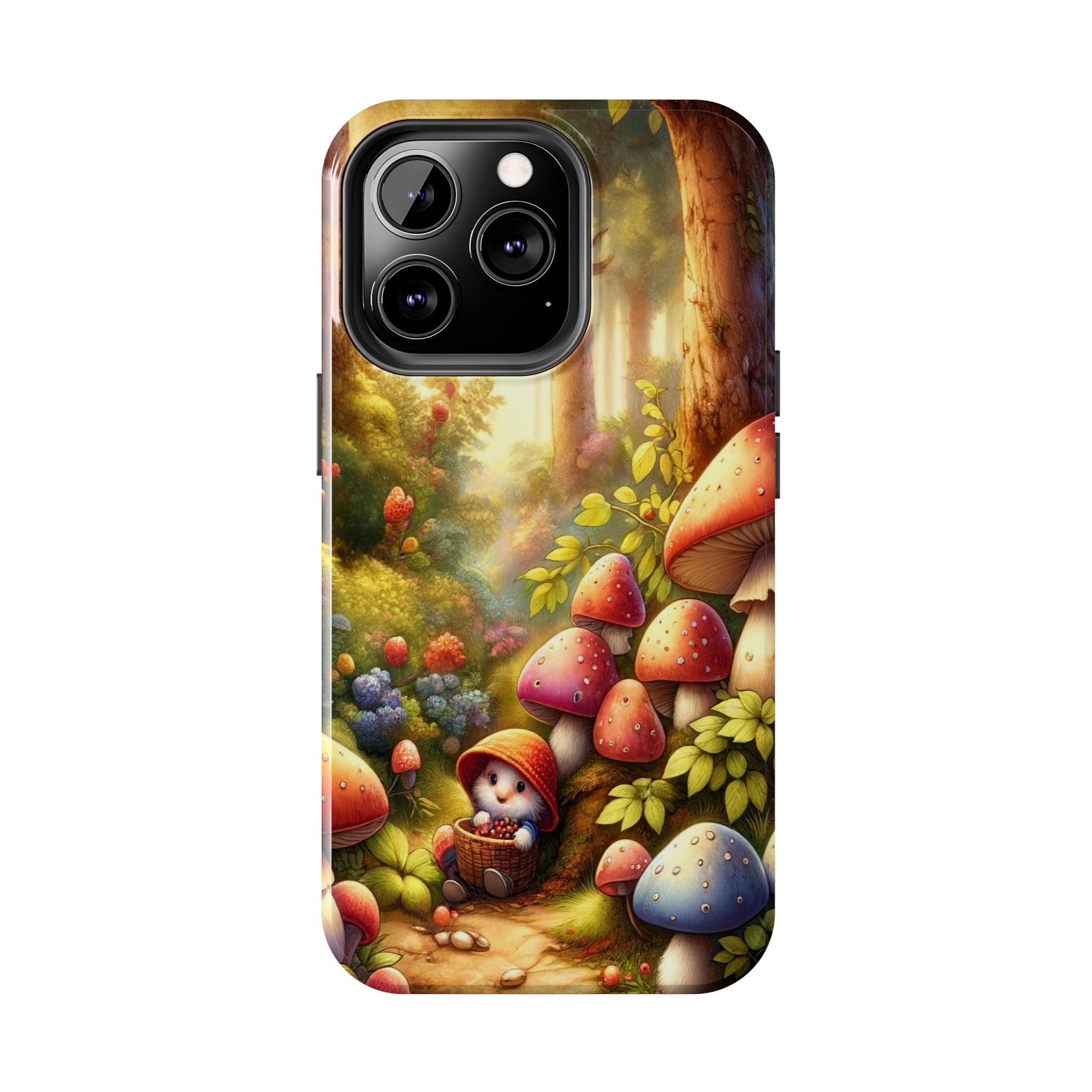 Gnomes sitting under mushroom - Tough Phone Case