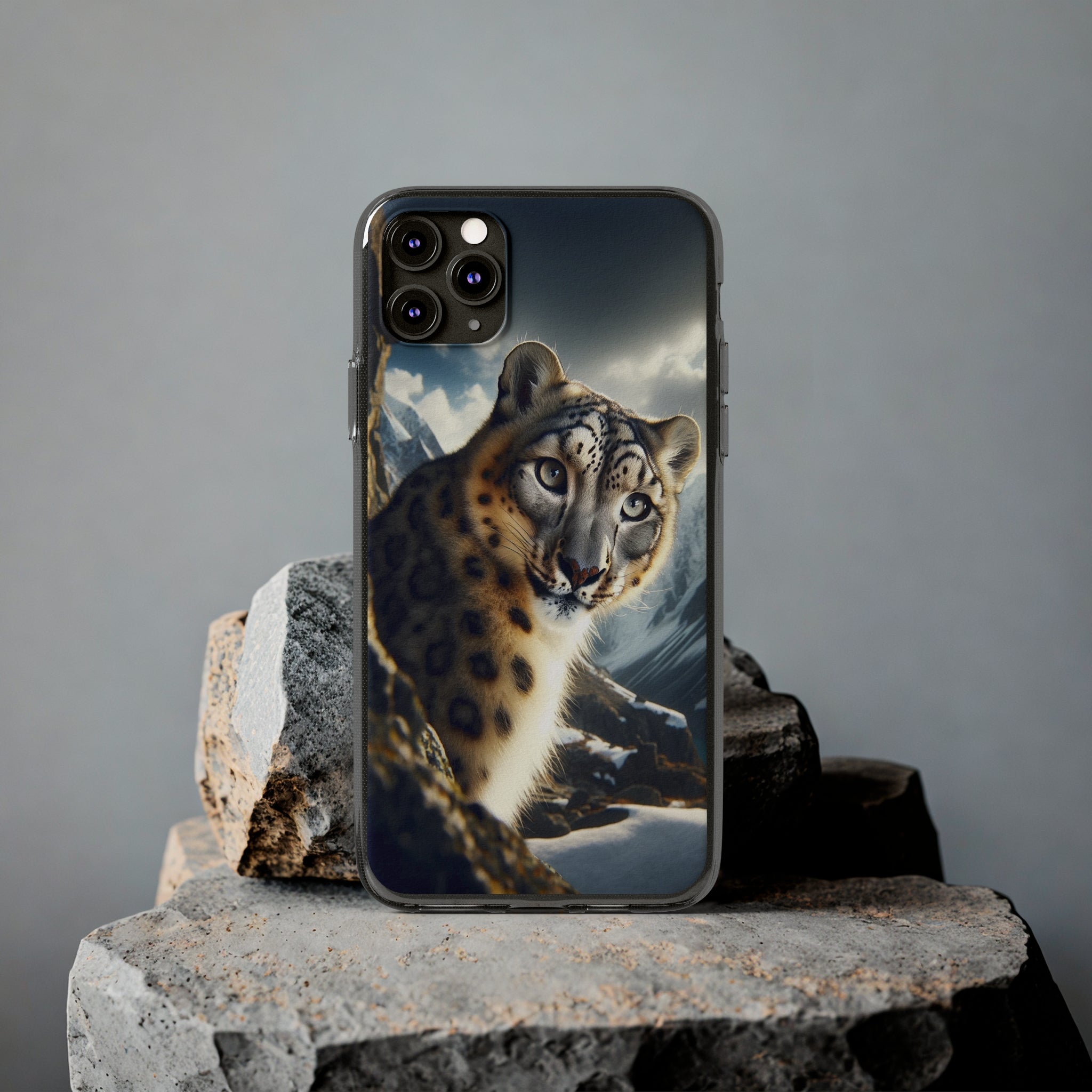 Snow Leopard - Soft Phone Case