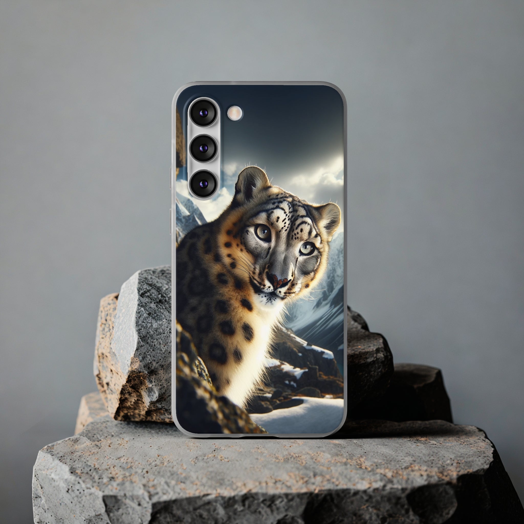 Curious Snow leopard - Flexi Case (Samsung only)