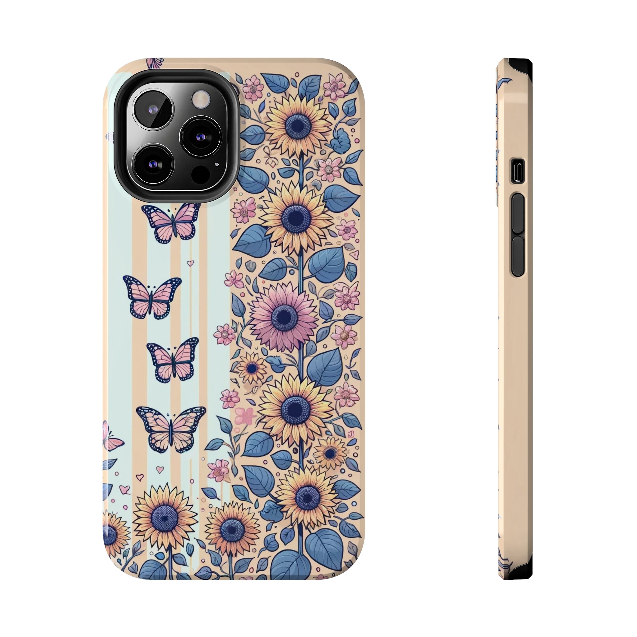 Butterflies and Sunflowers - Tough Phone Case