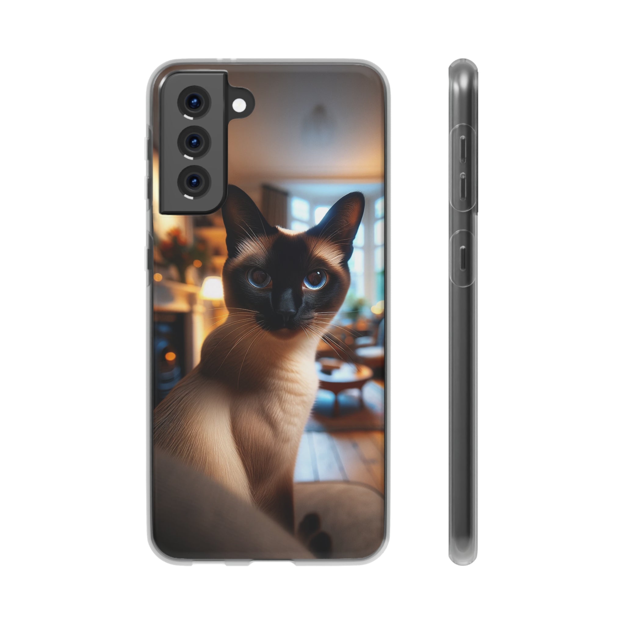 Curious Siamese cat - Flexi Case (Samsung only)