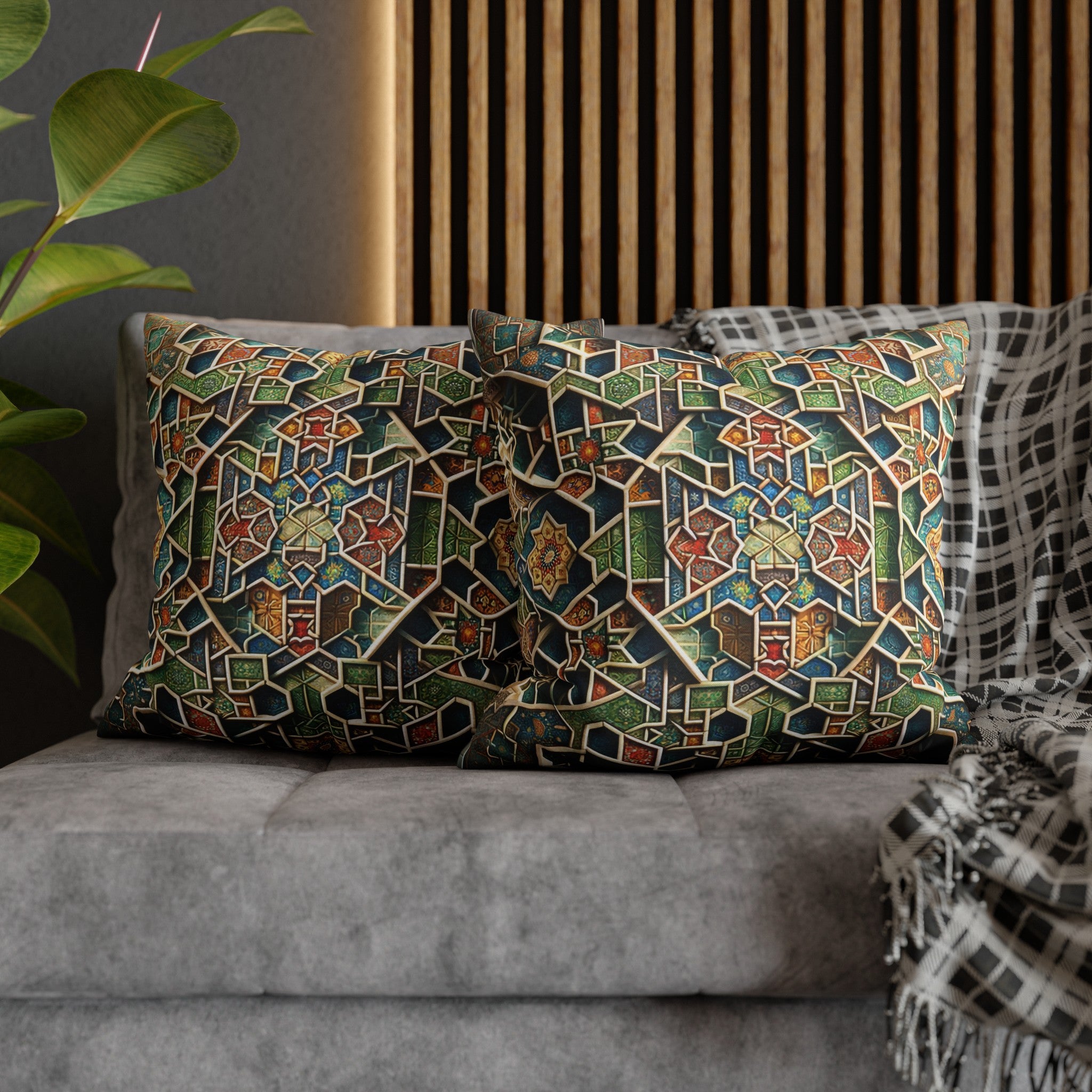 Persian Art 2 - Polyester Square Pillowcase