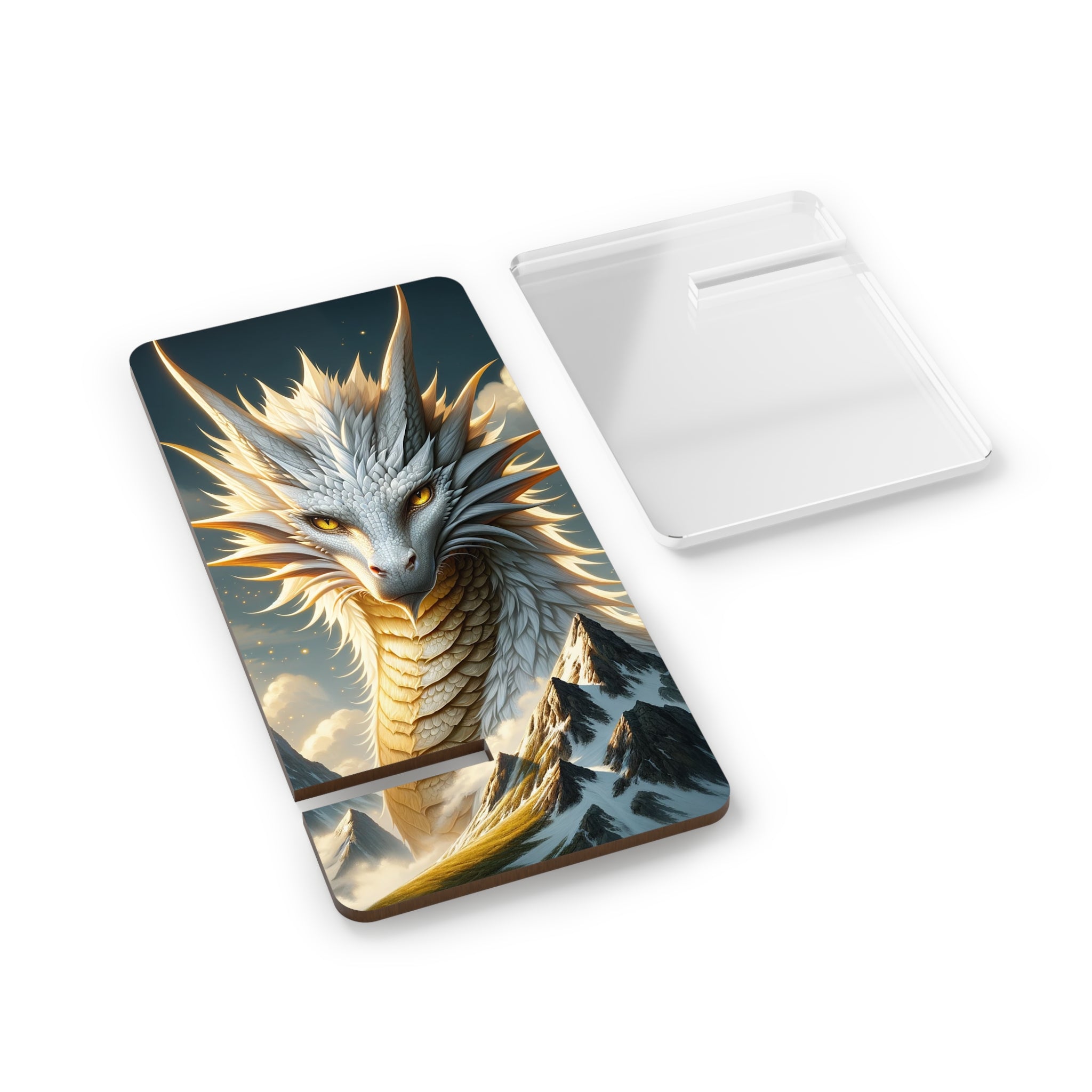 White dragon in the mountains - Smartphone Stand