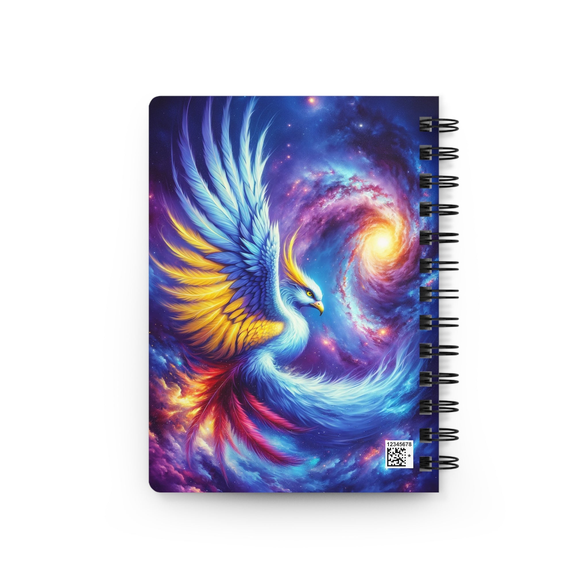 Blue Phoenix in the galaxy - Spiral Notebook