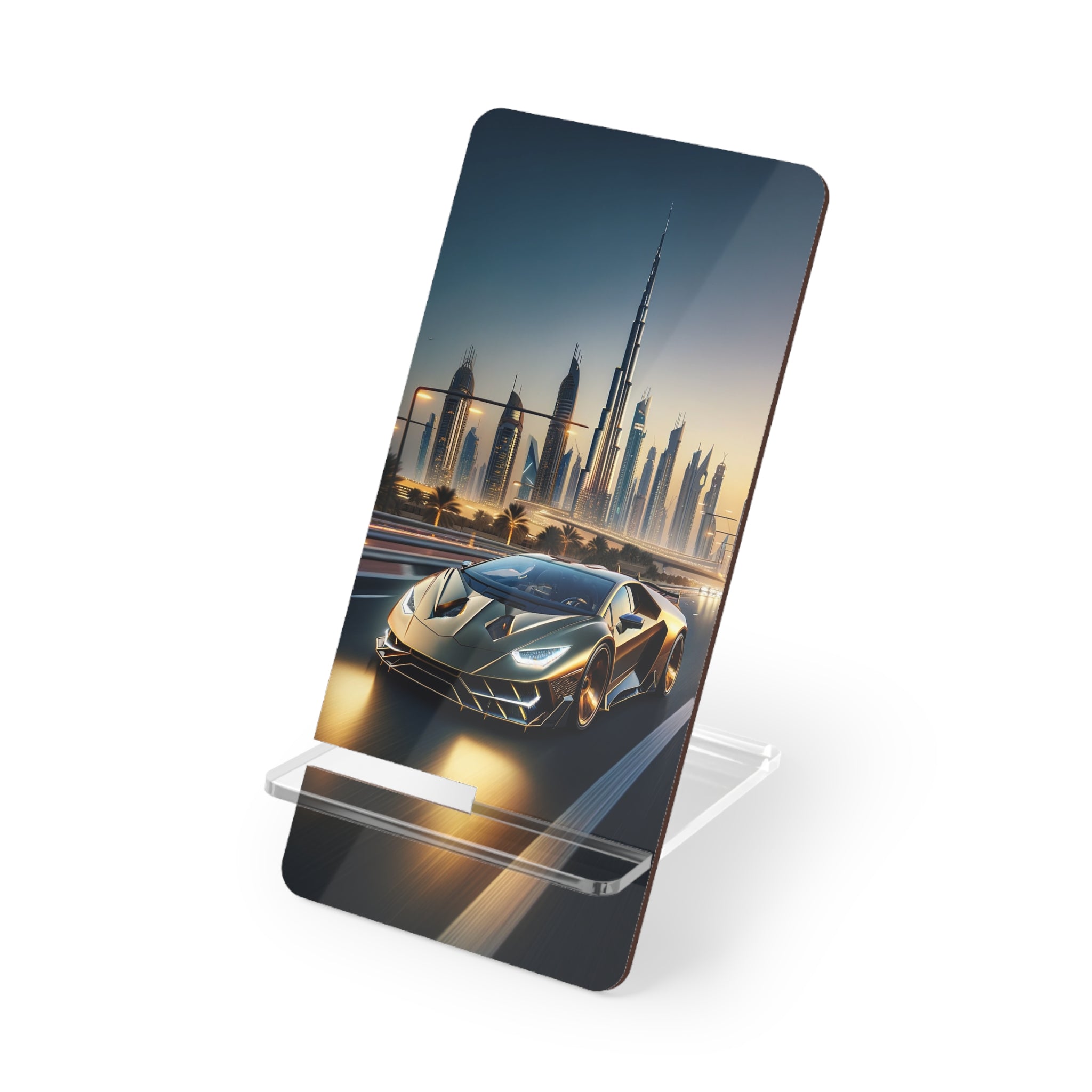 Golden Lamborghini in Dubai - Smartphone Stand