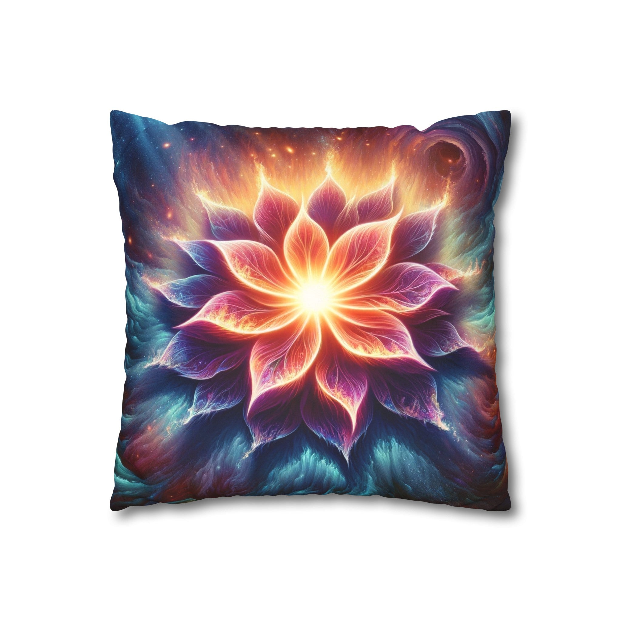 Galaxy-flower (1) - Suede Square Pillowcase