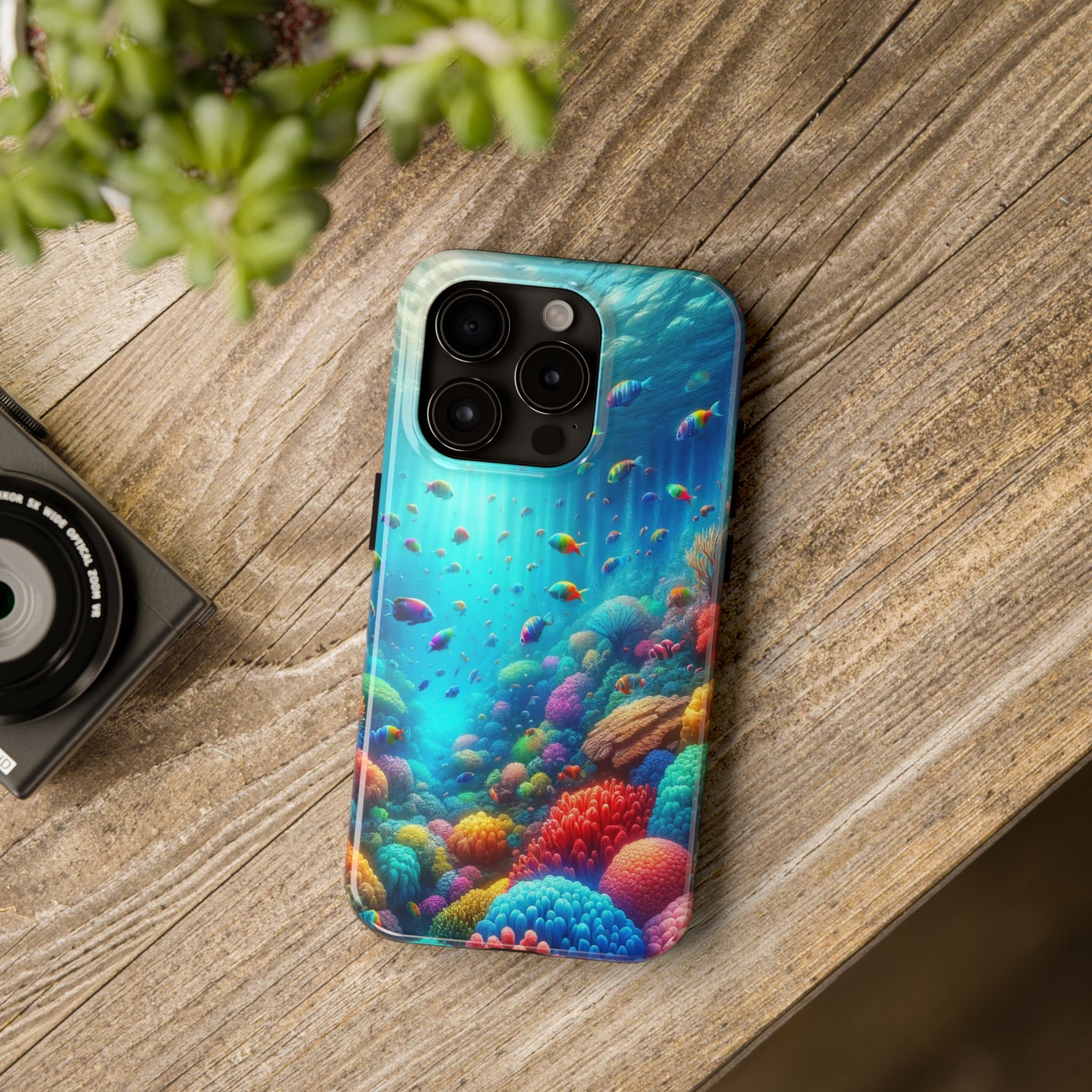 Coloured fish and coral reef - Tough Phone Case