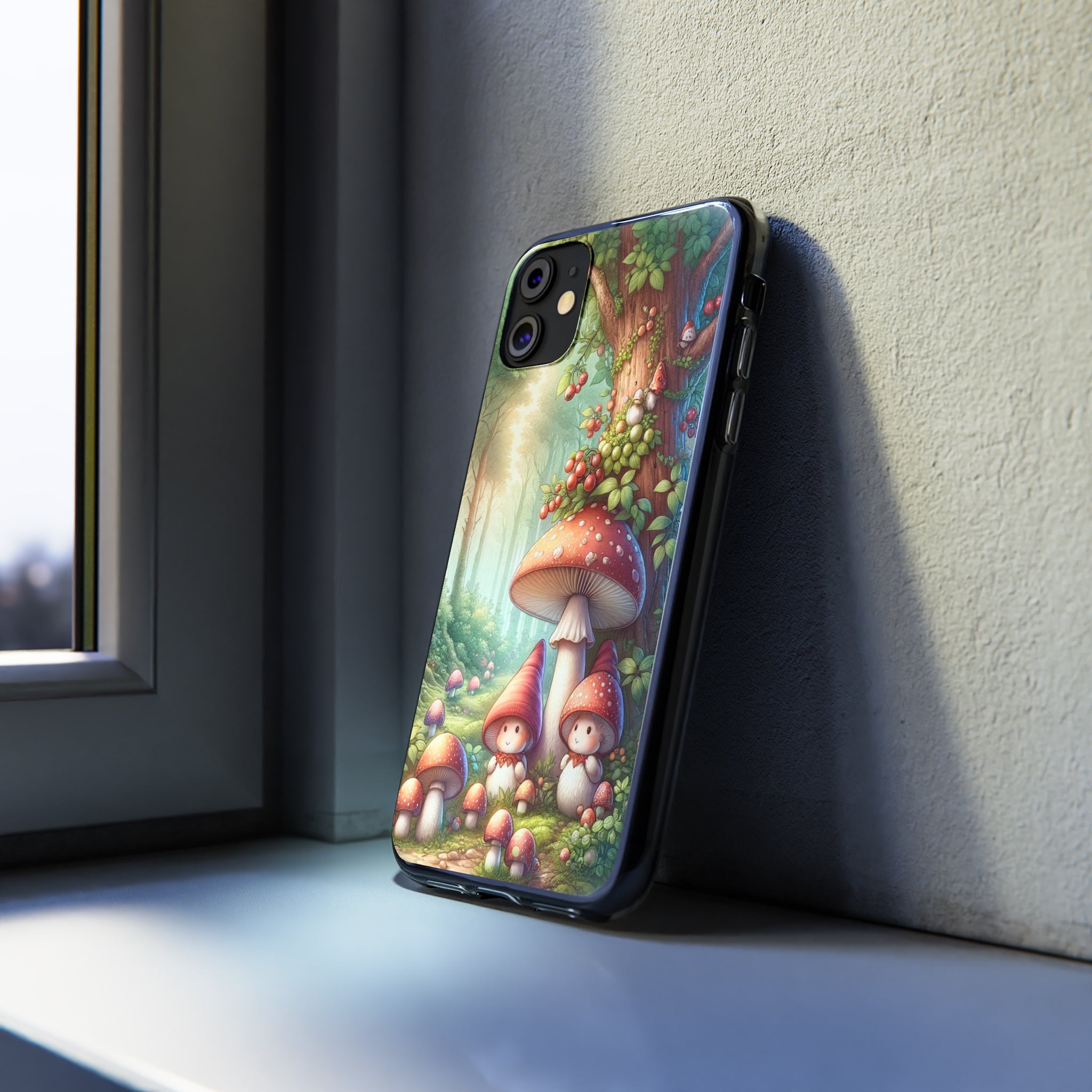 Gnomes and mushrooms - Soft Phone Case