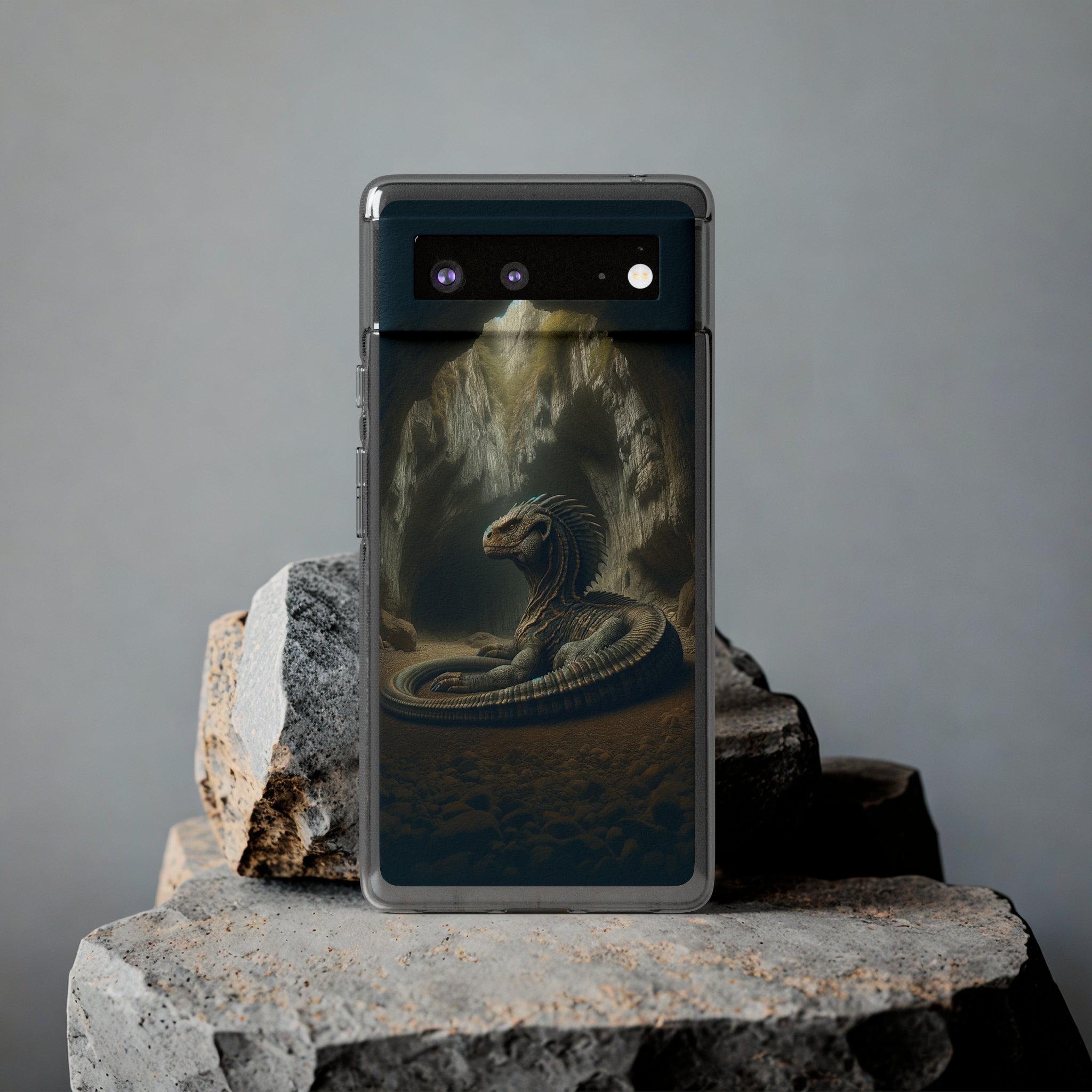 Basilisk in a cave - Soft Phone Case