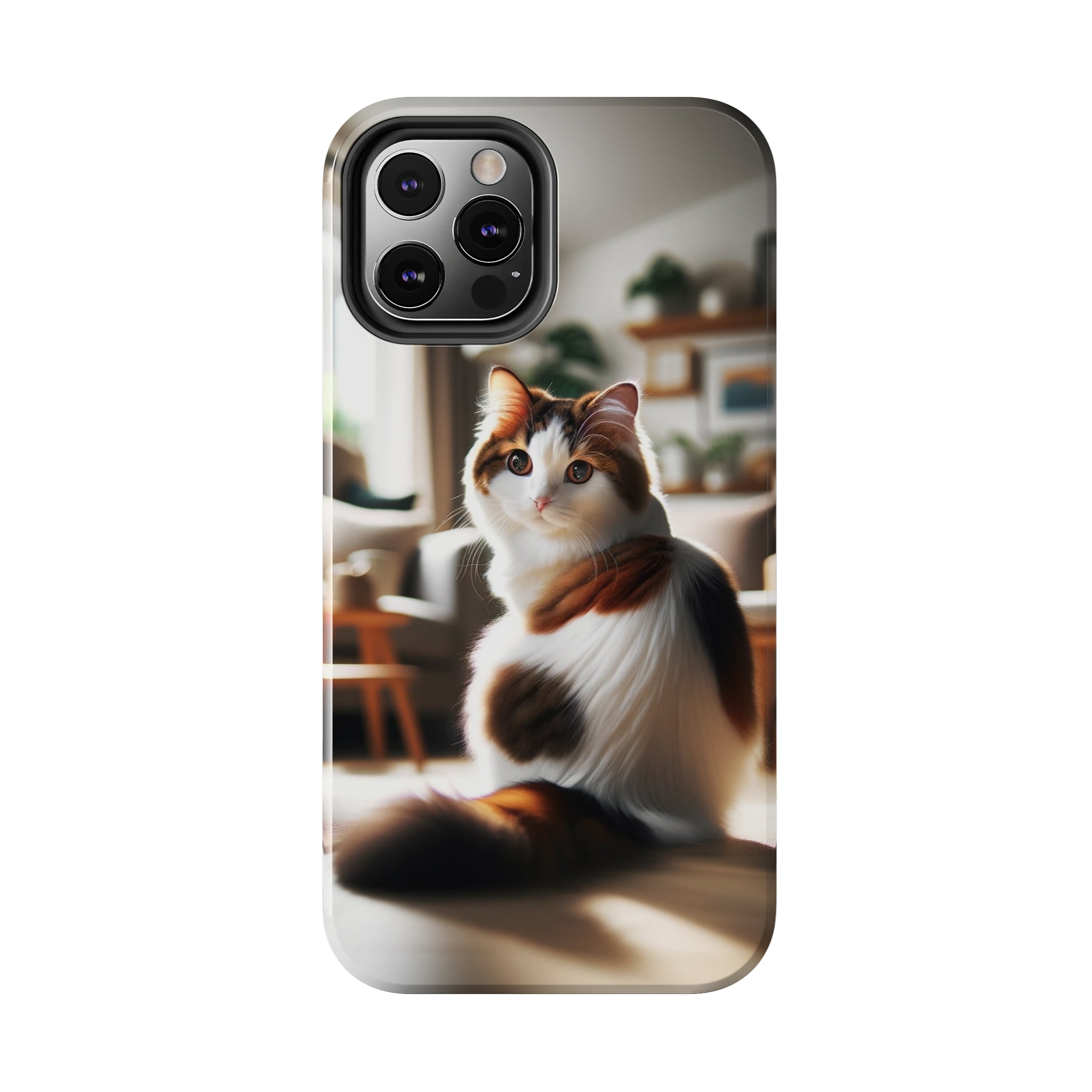 White-brown cat - Tough Phone Case