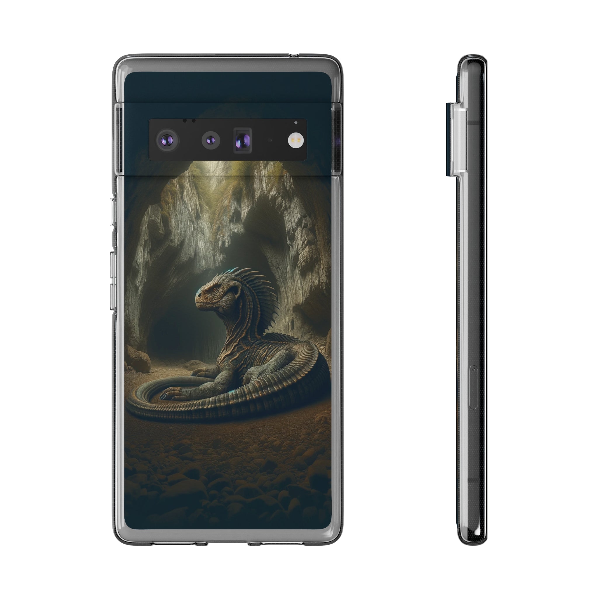 Basilisk in a cave - Soft Phone Case