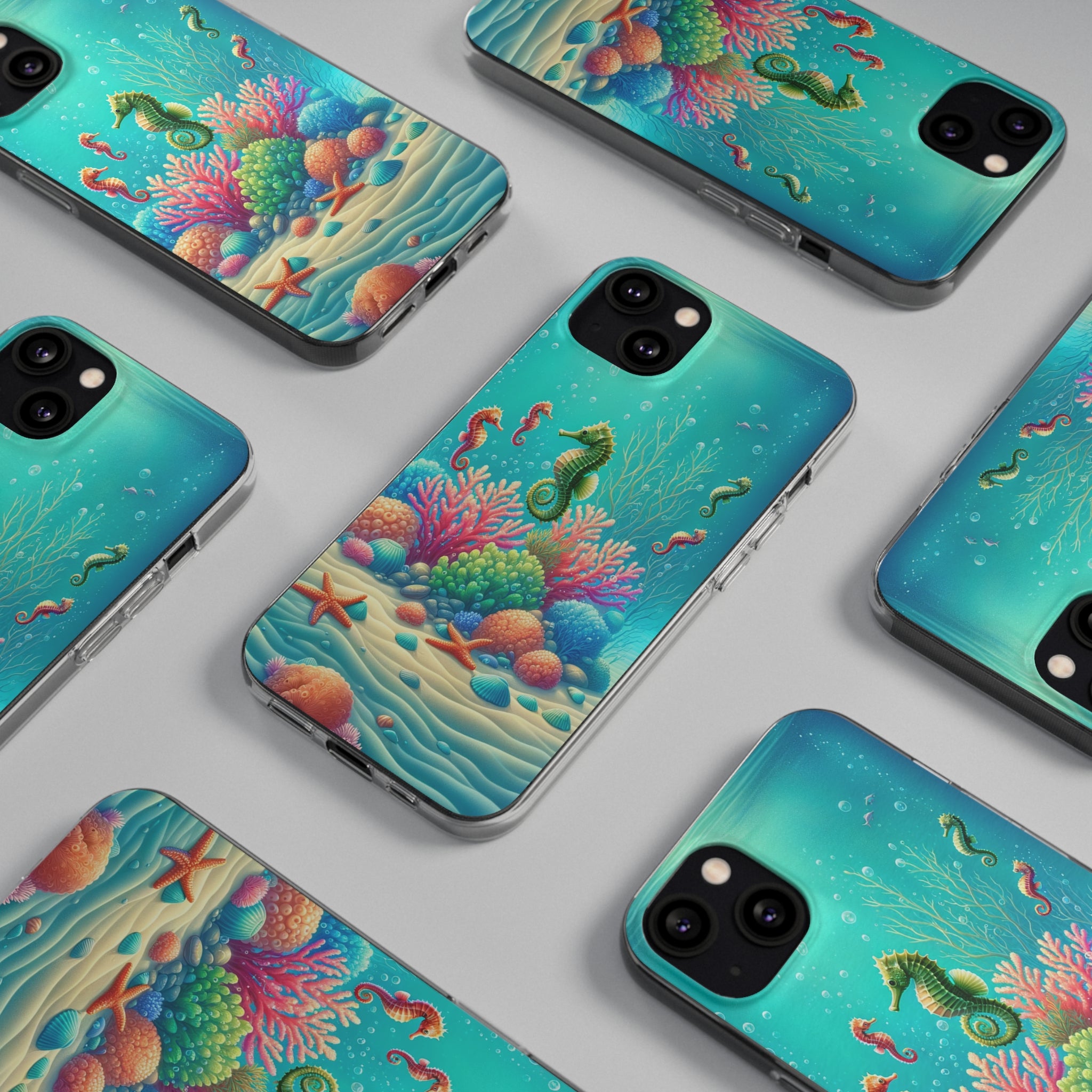 Seahorses - Soft Phone Case