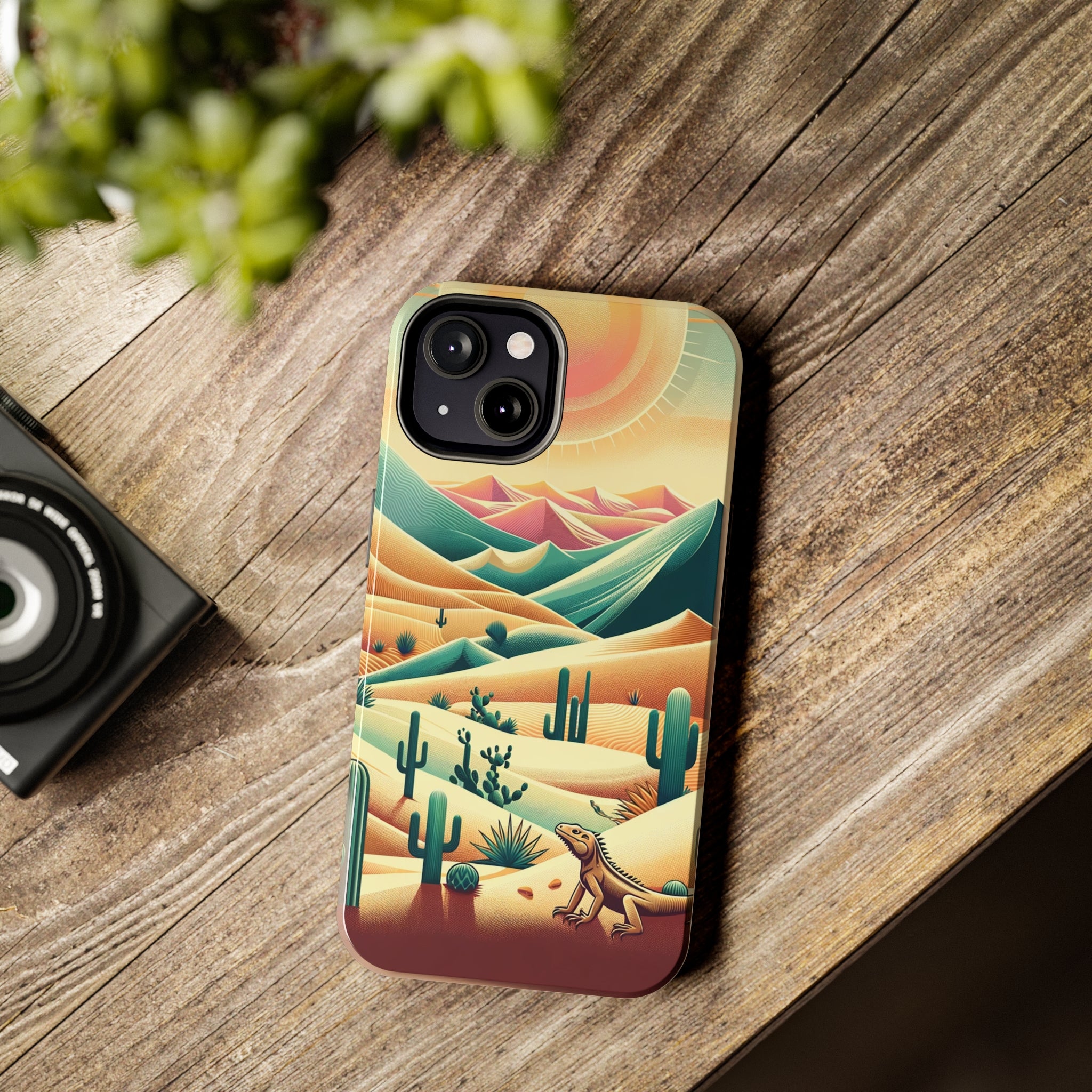 Iguana in the desert - Tough Phone Case