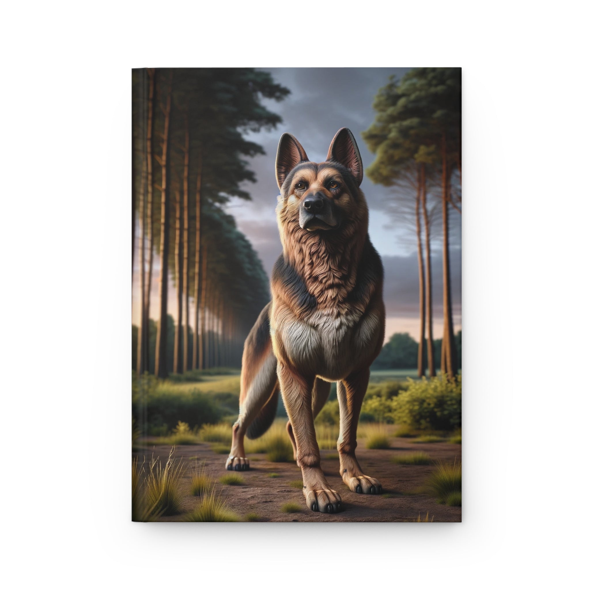 A curious dog - Hardcover Notebook