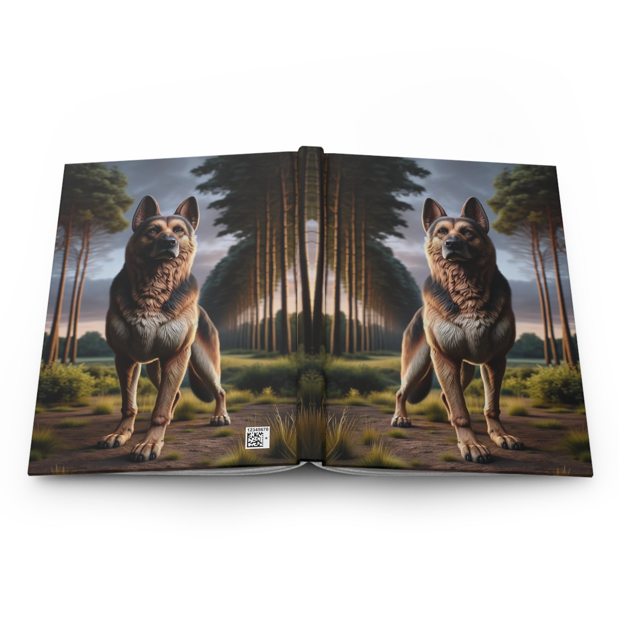 A curious dog - Hardcover Notebook