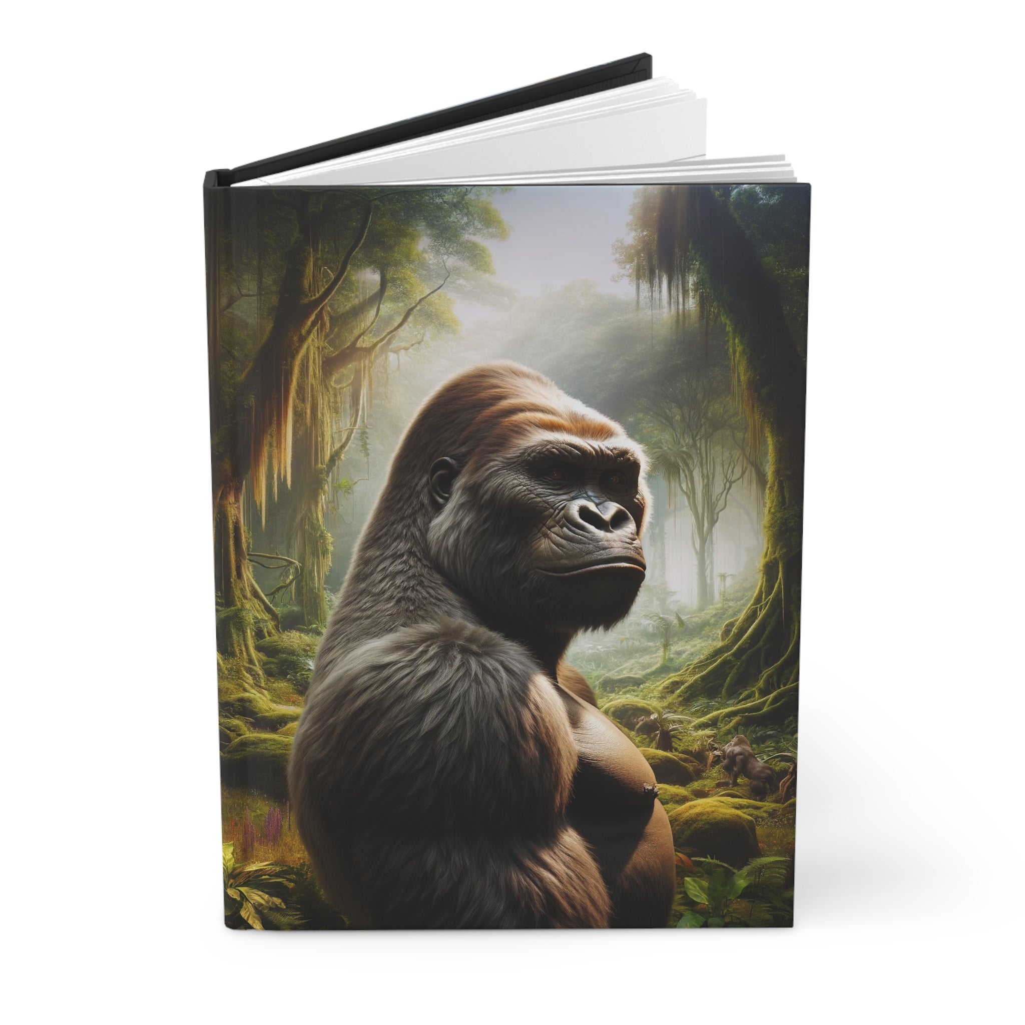 A curious gorilla - Hardcover Notebook