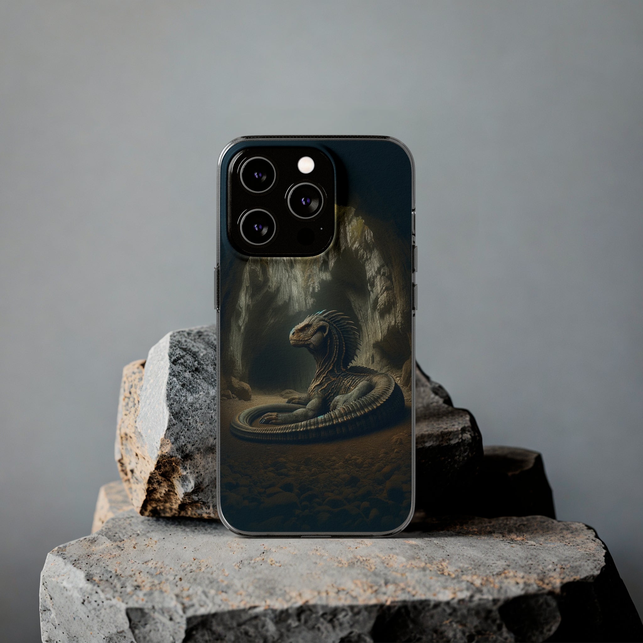 Basilisk in a cave - Soft Phone Case