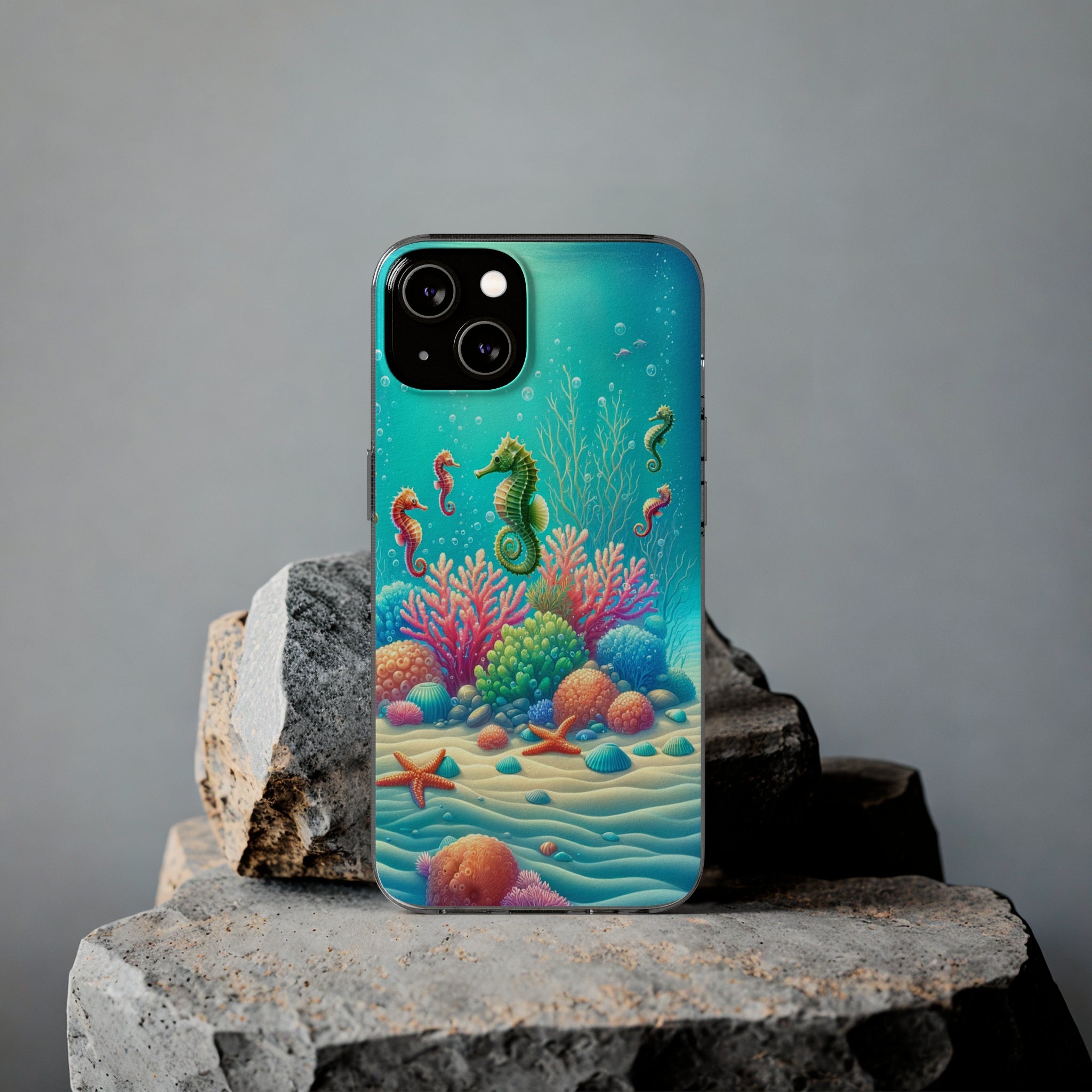 Seahorses - Soft Phone Case