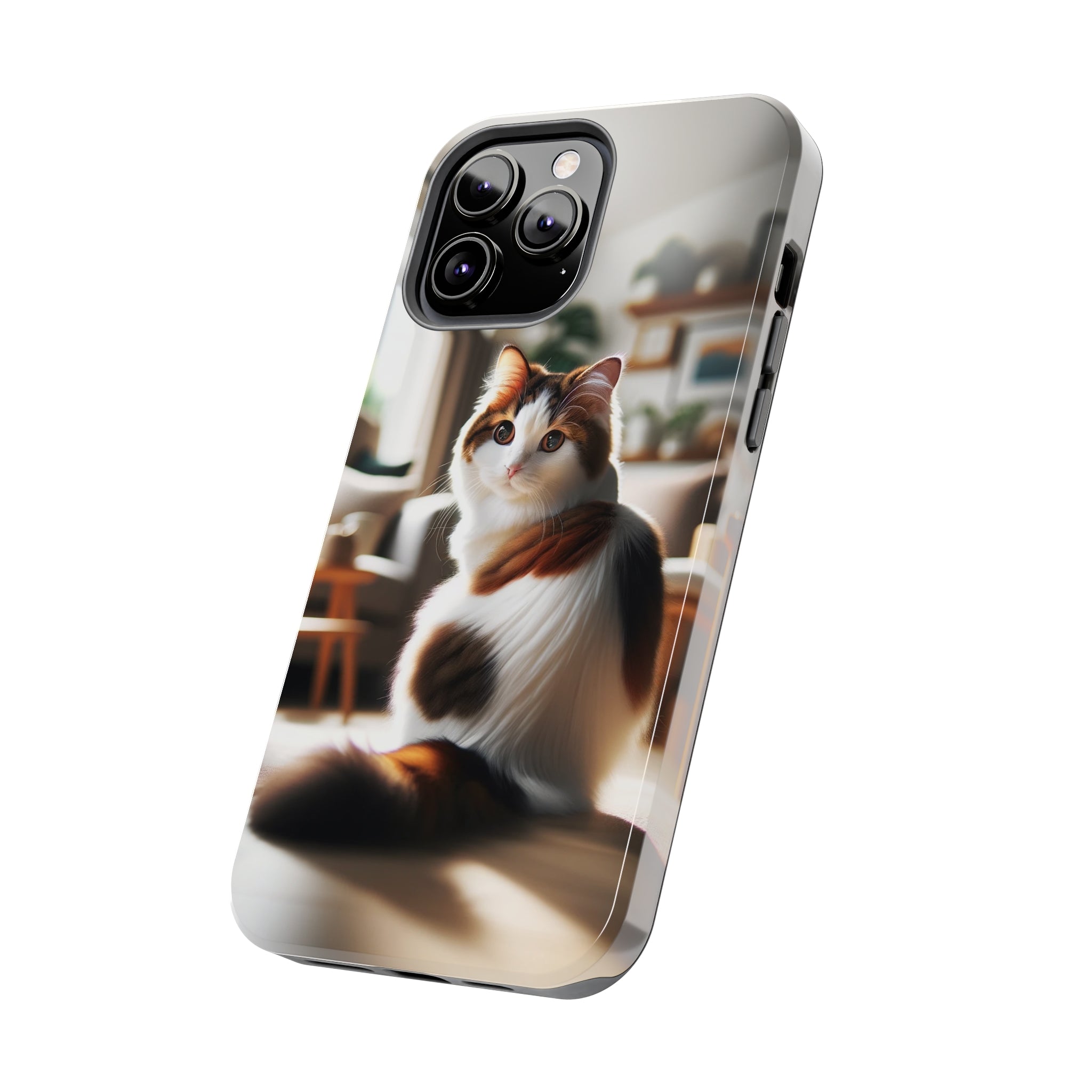 White-brown cat - Tough Phone Case