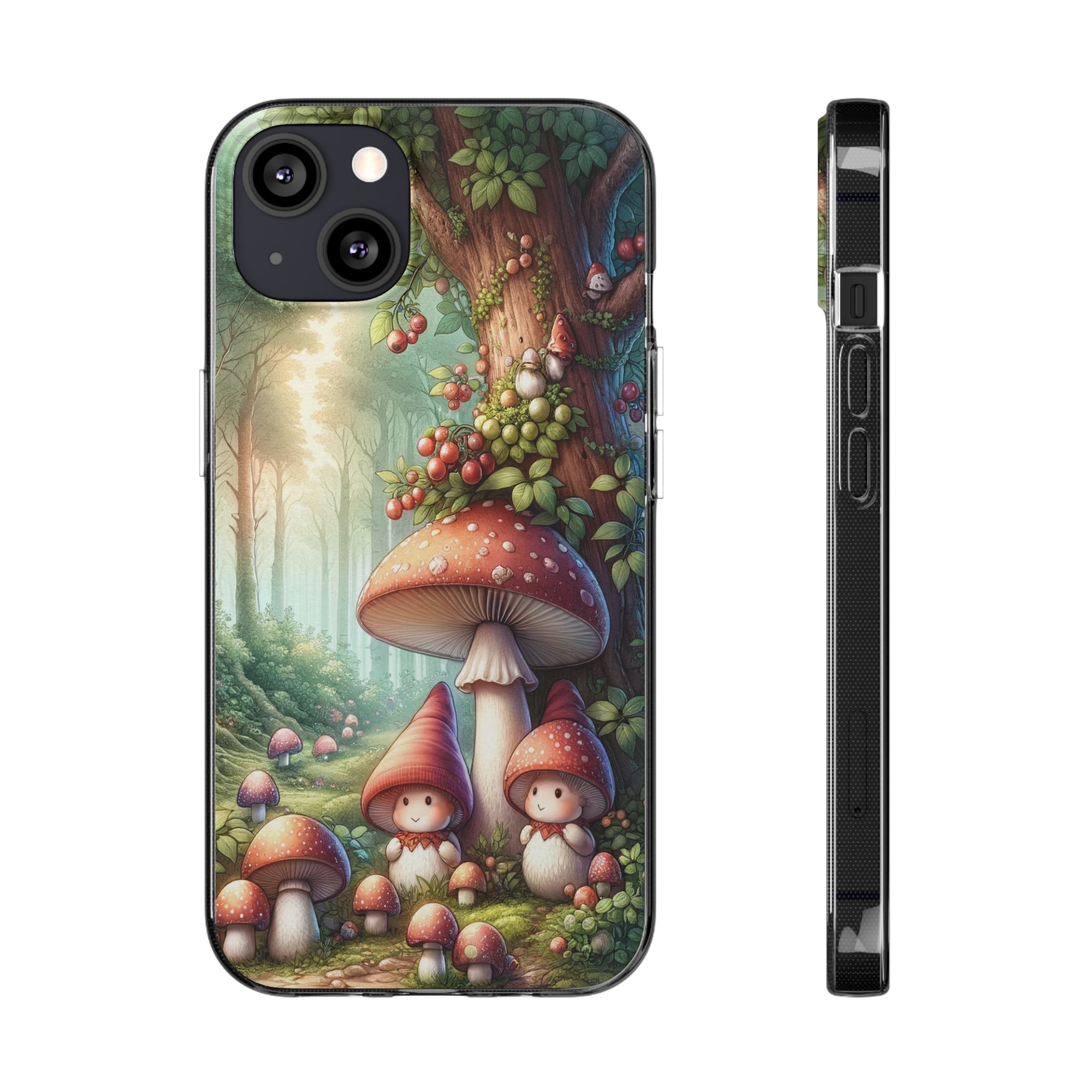 Gnomes and mushrooms - Soft Phone Case