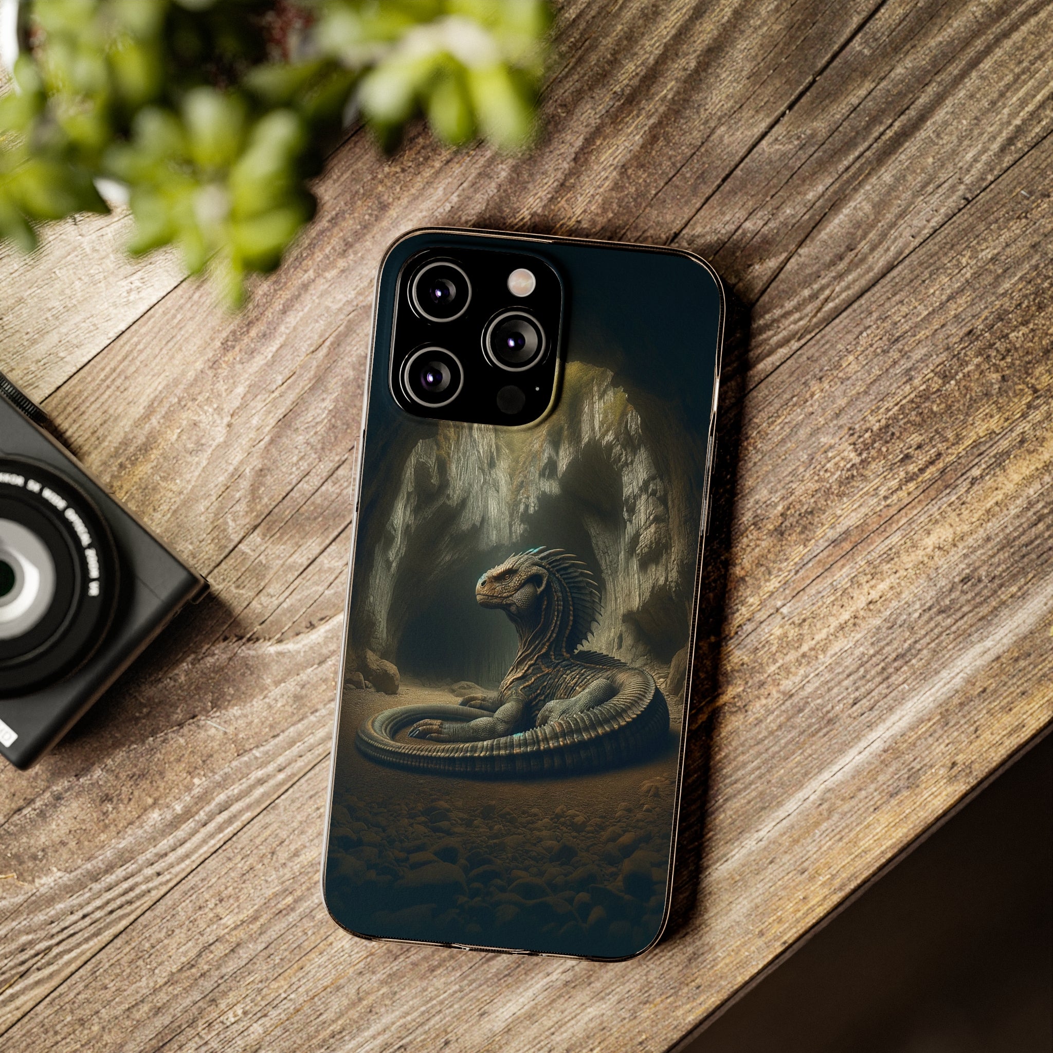 Basilisk in a cave - Soft Phone Case