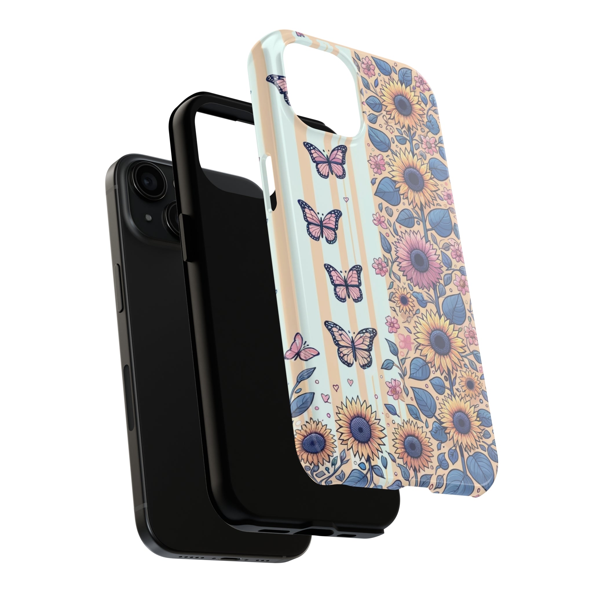 Butterflies and Sunflowers - Tough Phone Case