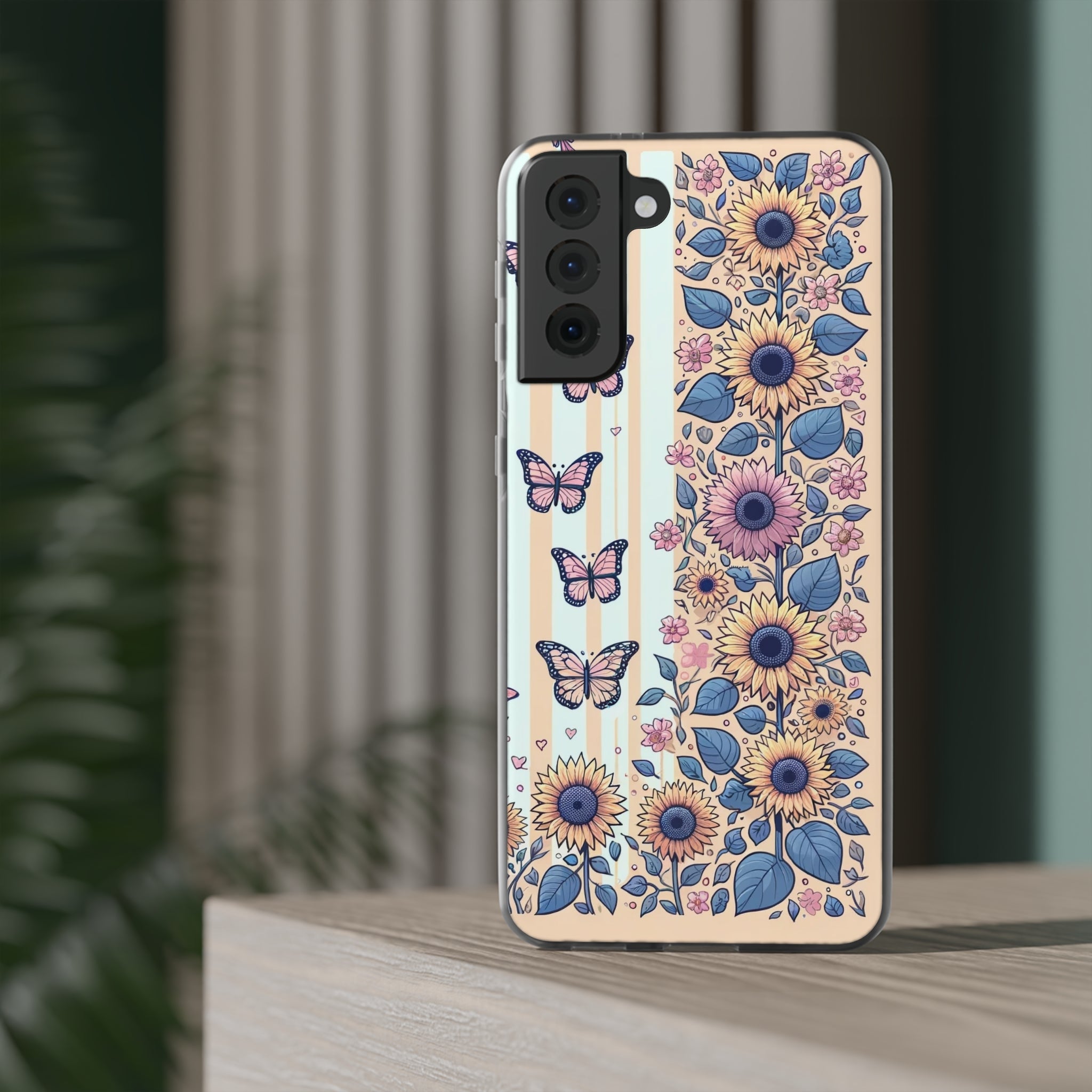 Sunflowers and butterflies - Flexi Case (Samsung only)