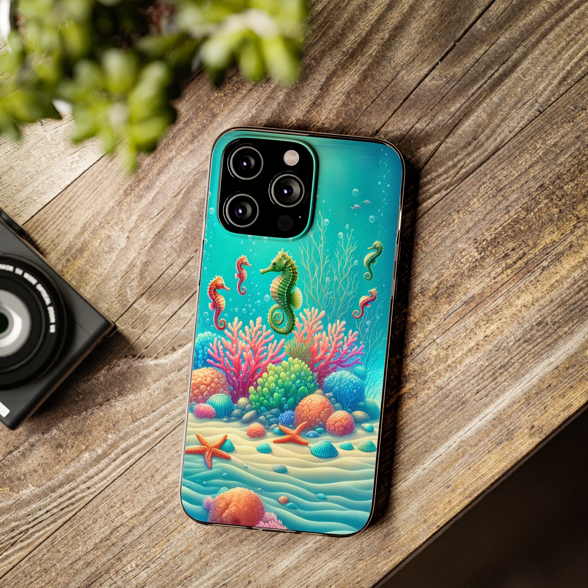 Seahorses - Soft Phone Case