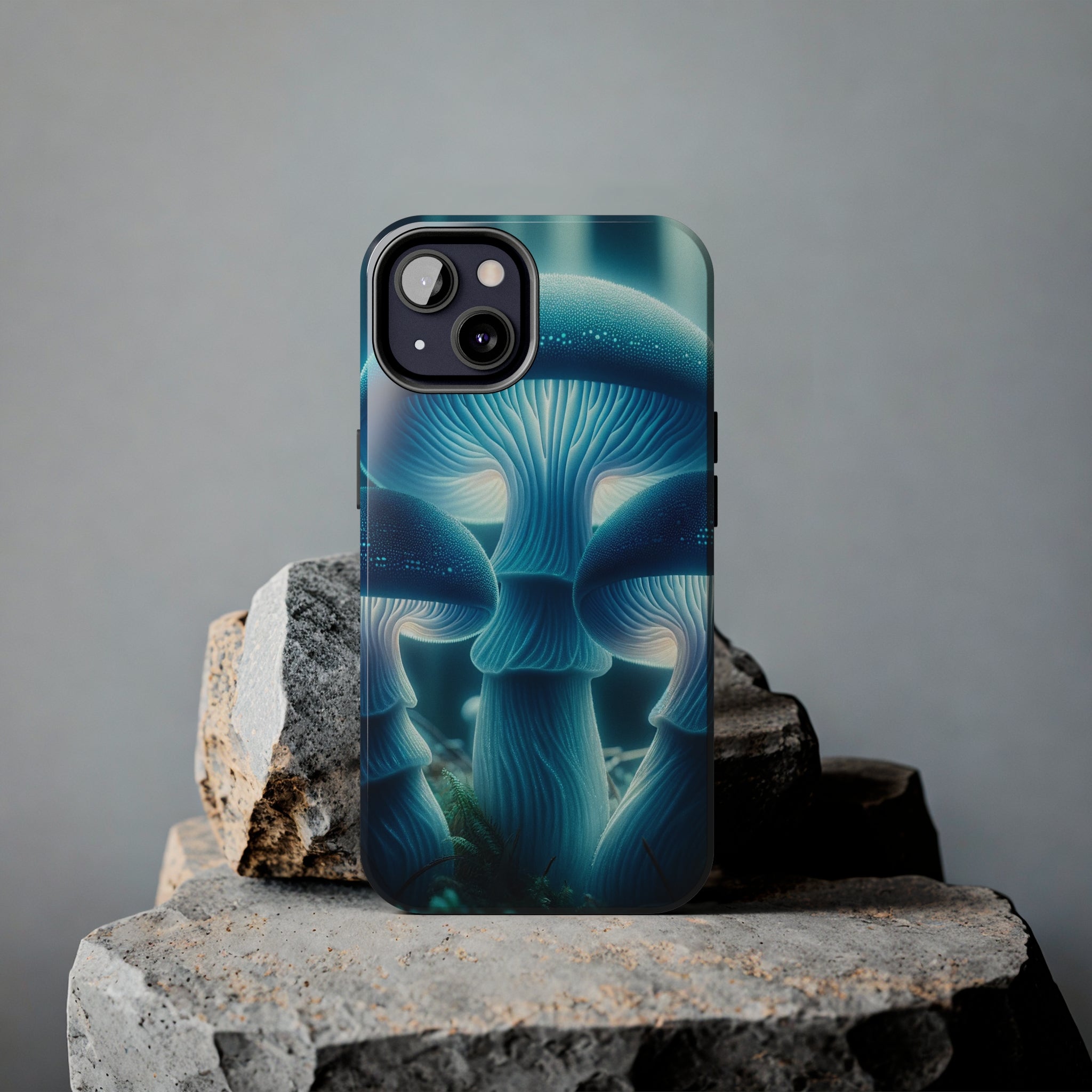 Blue Mushrooms - Tough Phone Case