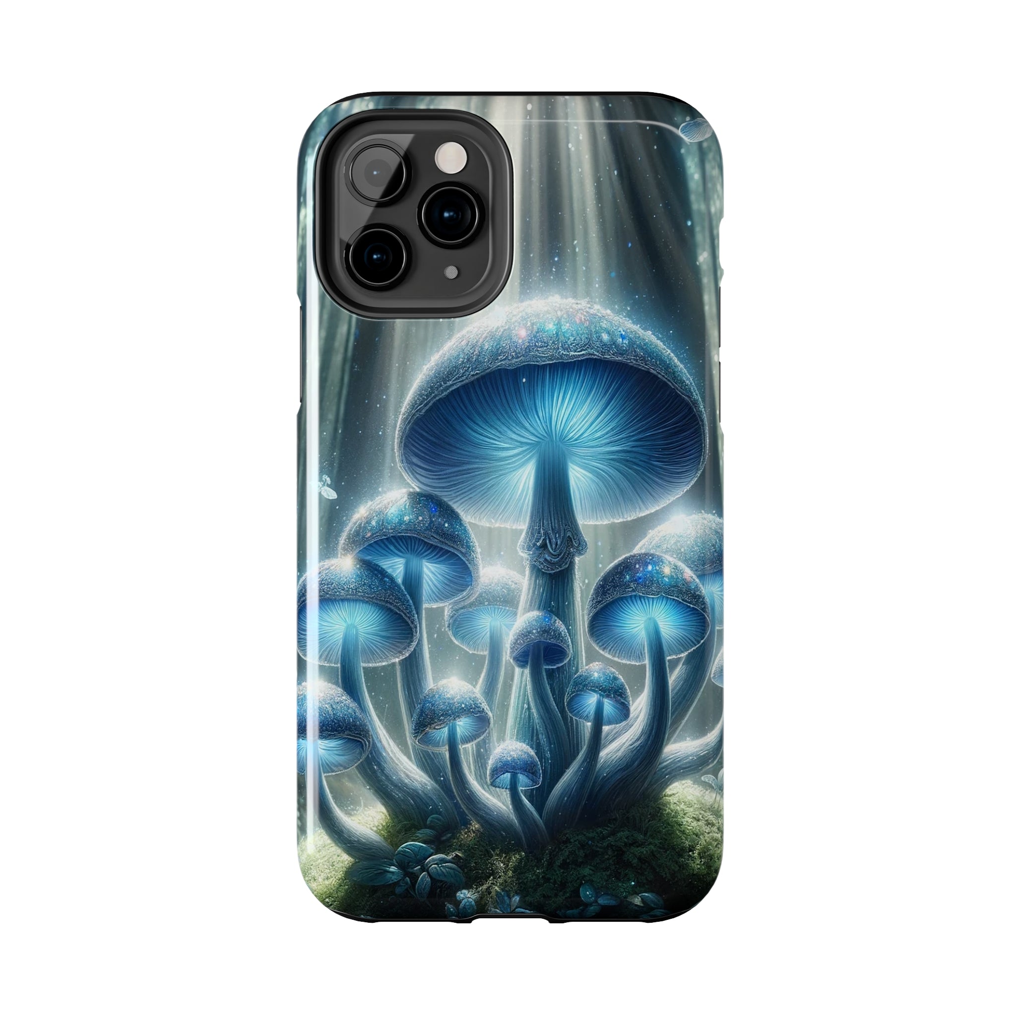 Light blue mushrooms - Tough Phone Case