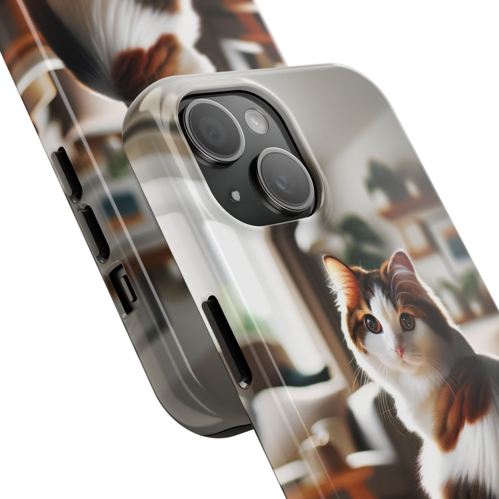 White-brown cat - Tough Phone Case