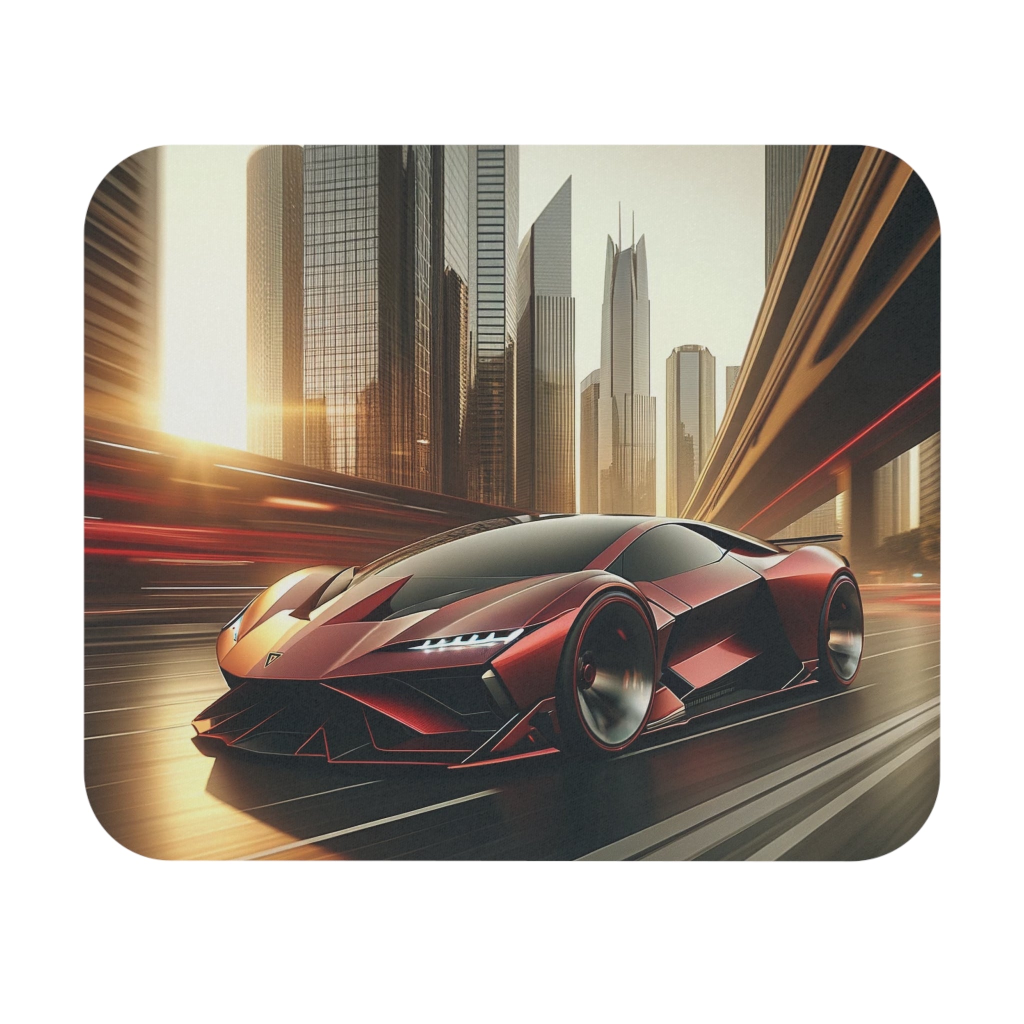 A red, Ferrari-inspired car - Mouse Pad (Rectangle)