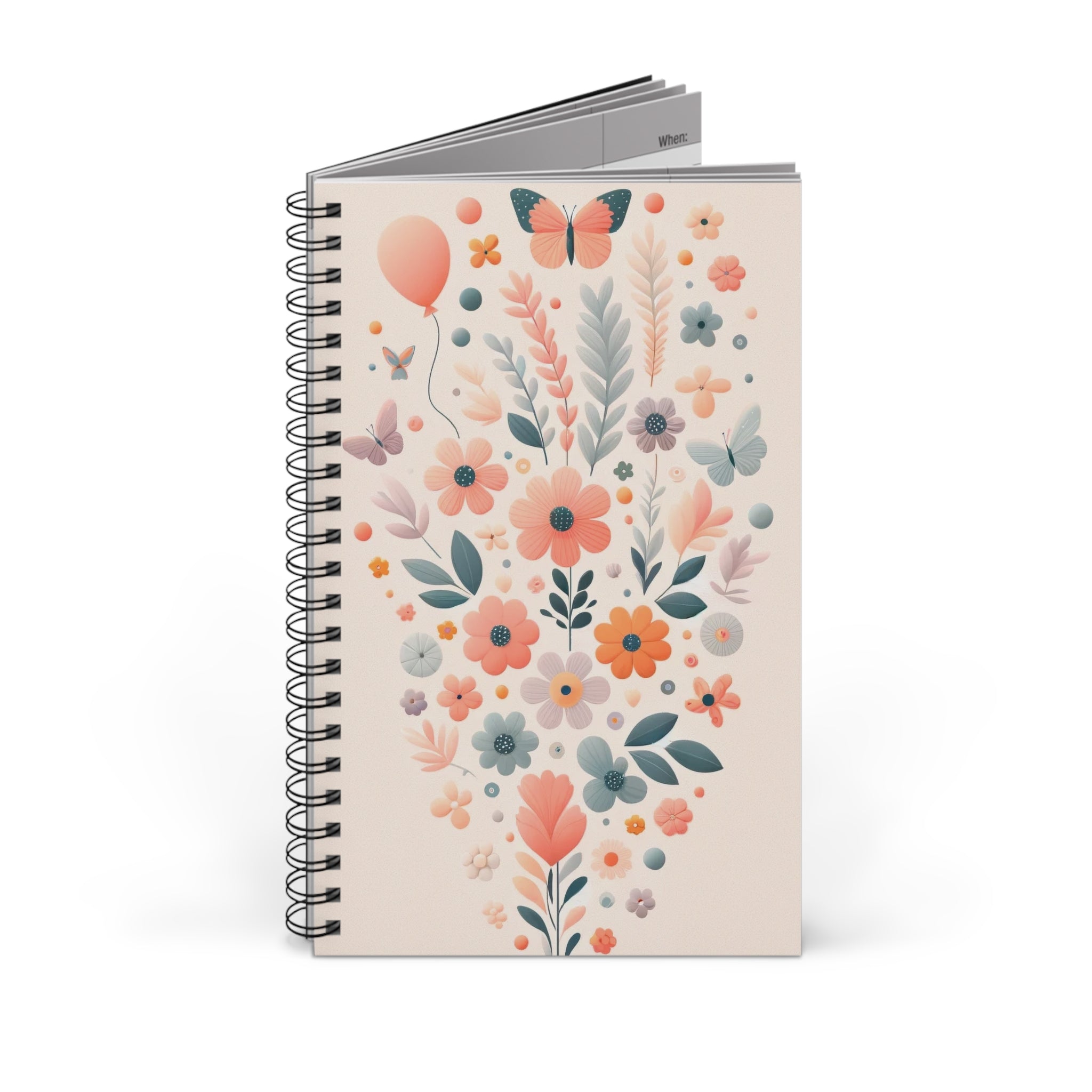 Bouquet of flowers, balloons and butterflies 1 - Spiral Journal (EU)