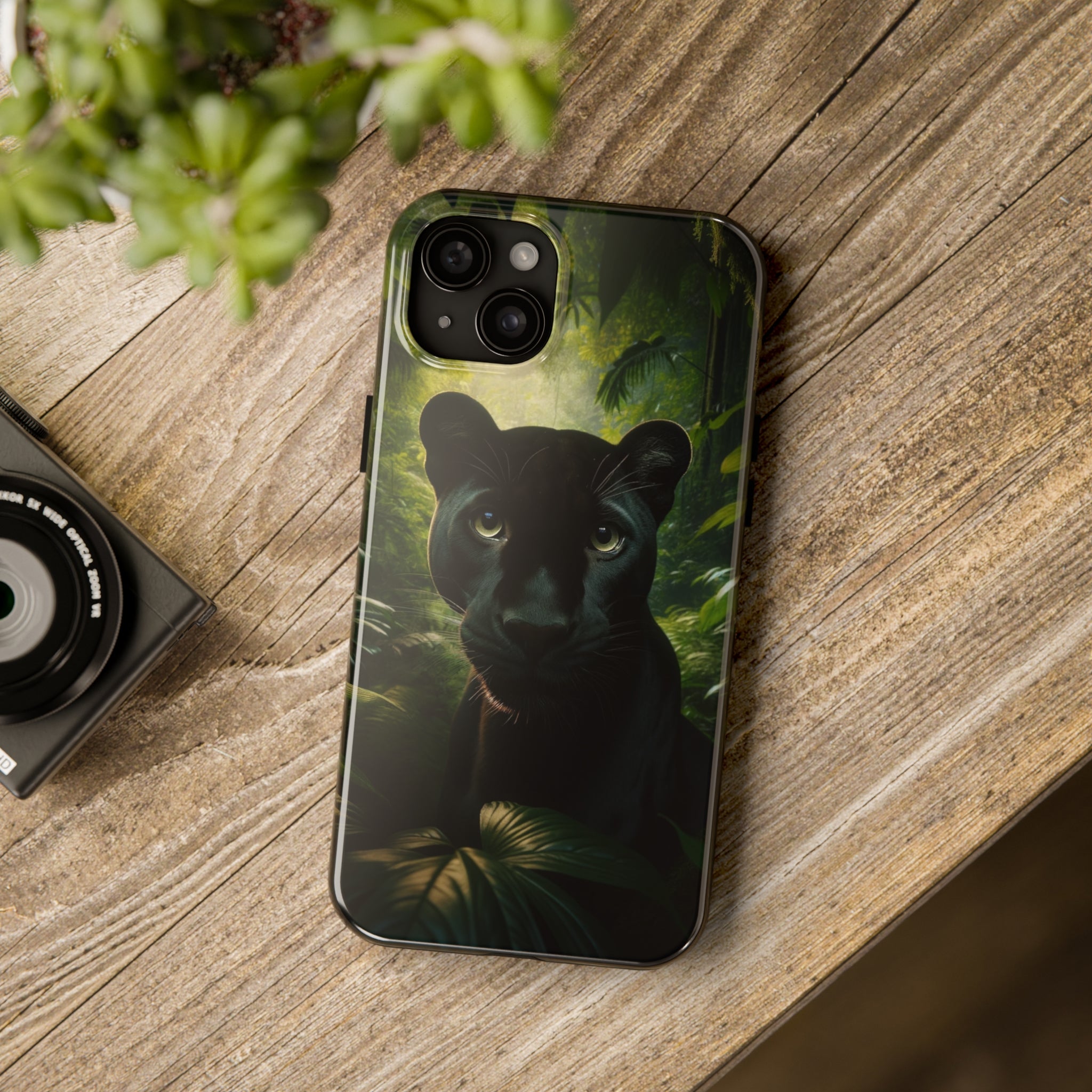 Curious black panther - Tough Phone Case