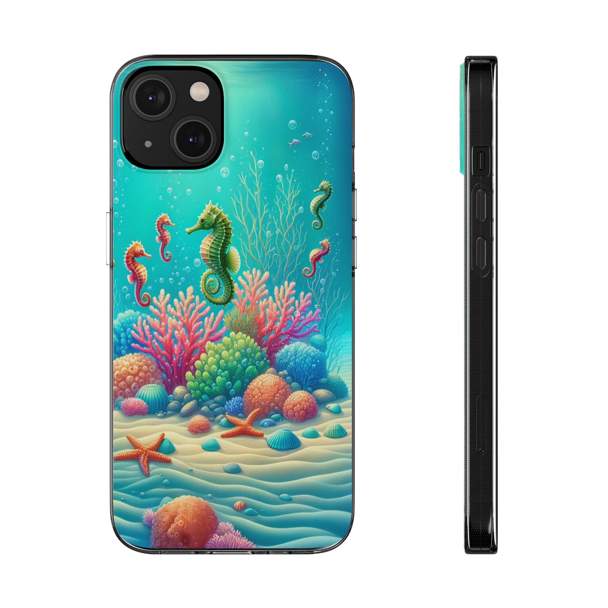 Seahorses - Soft Phone Case