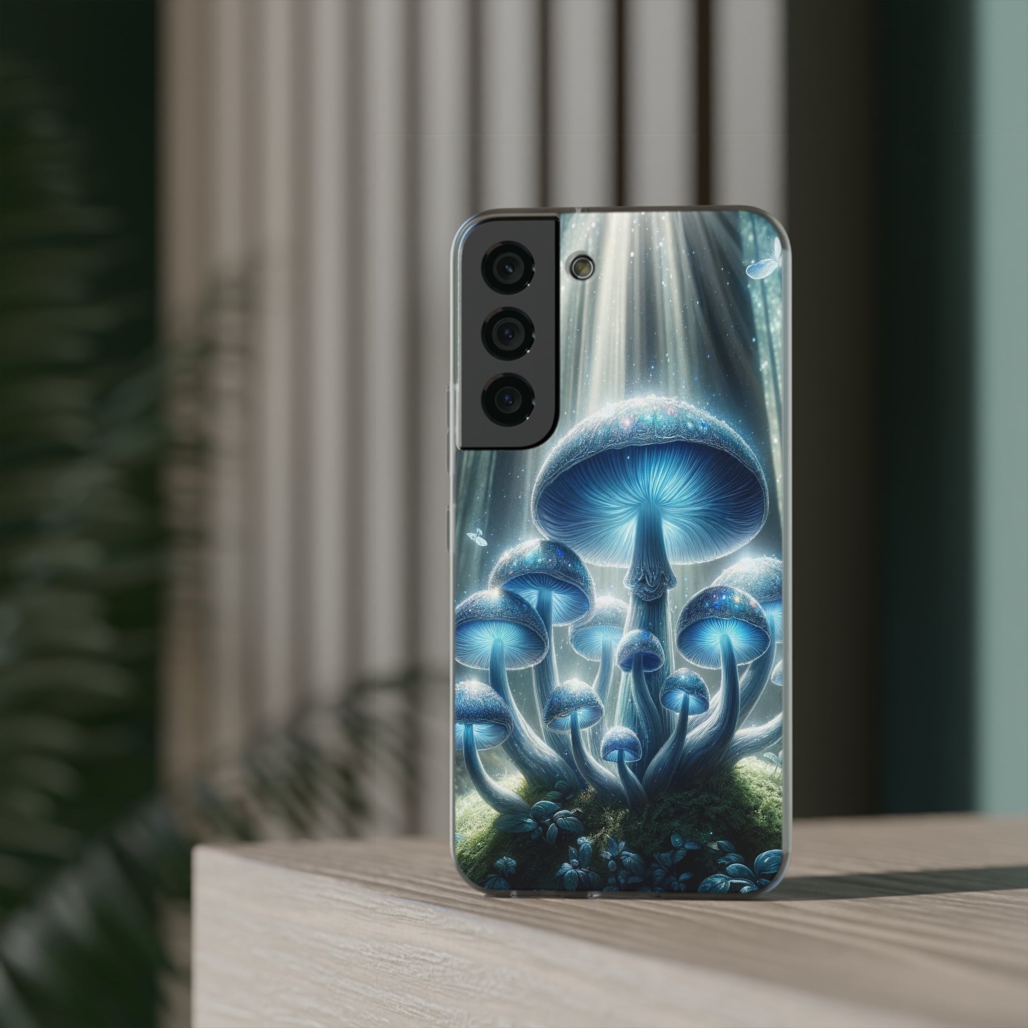 Lightblue mushrooms - Flexi Case (Samsung only)