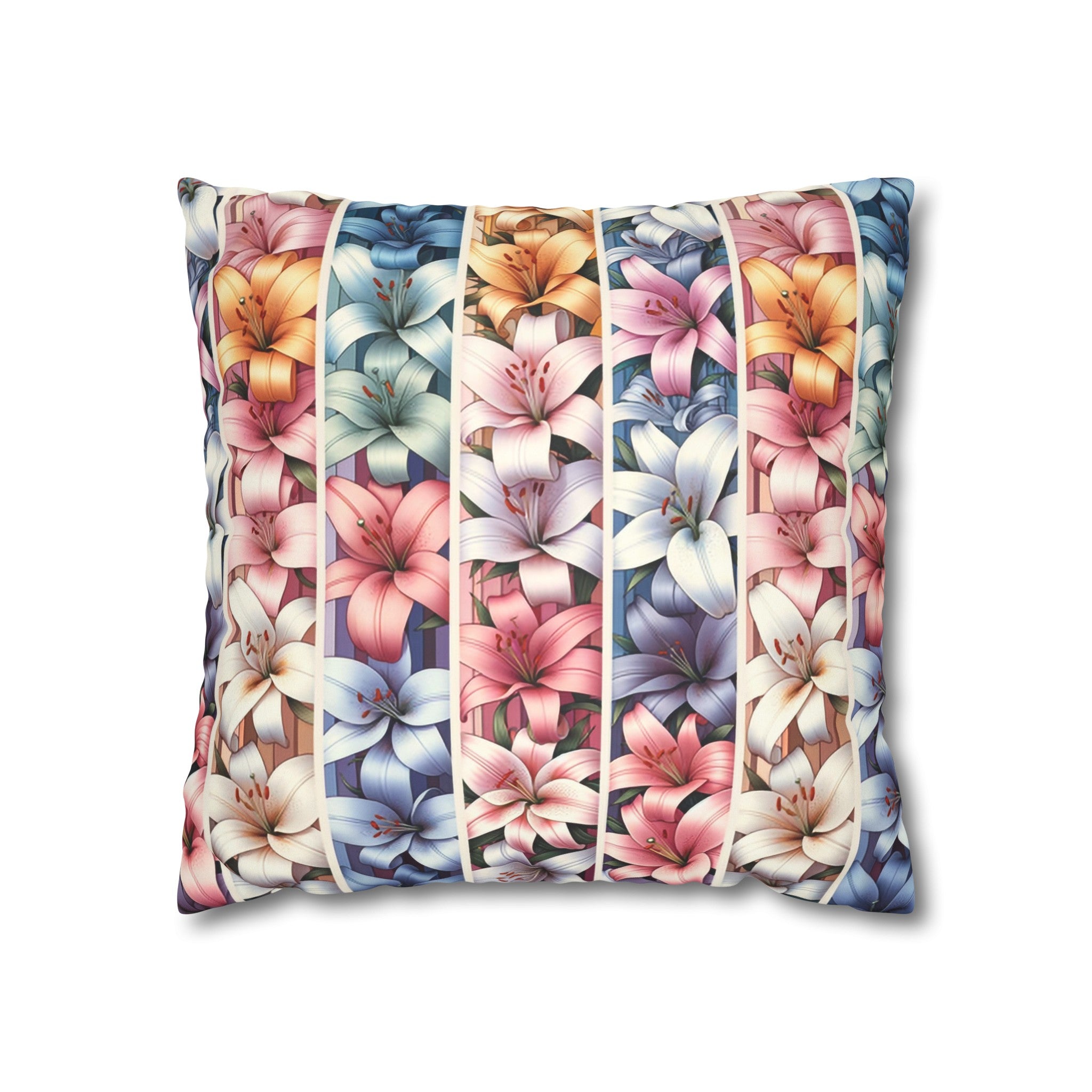 Lilies (5) - Suede Square Pillowcase