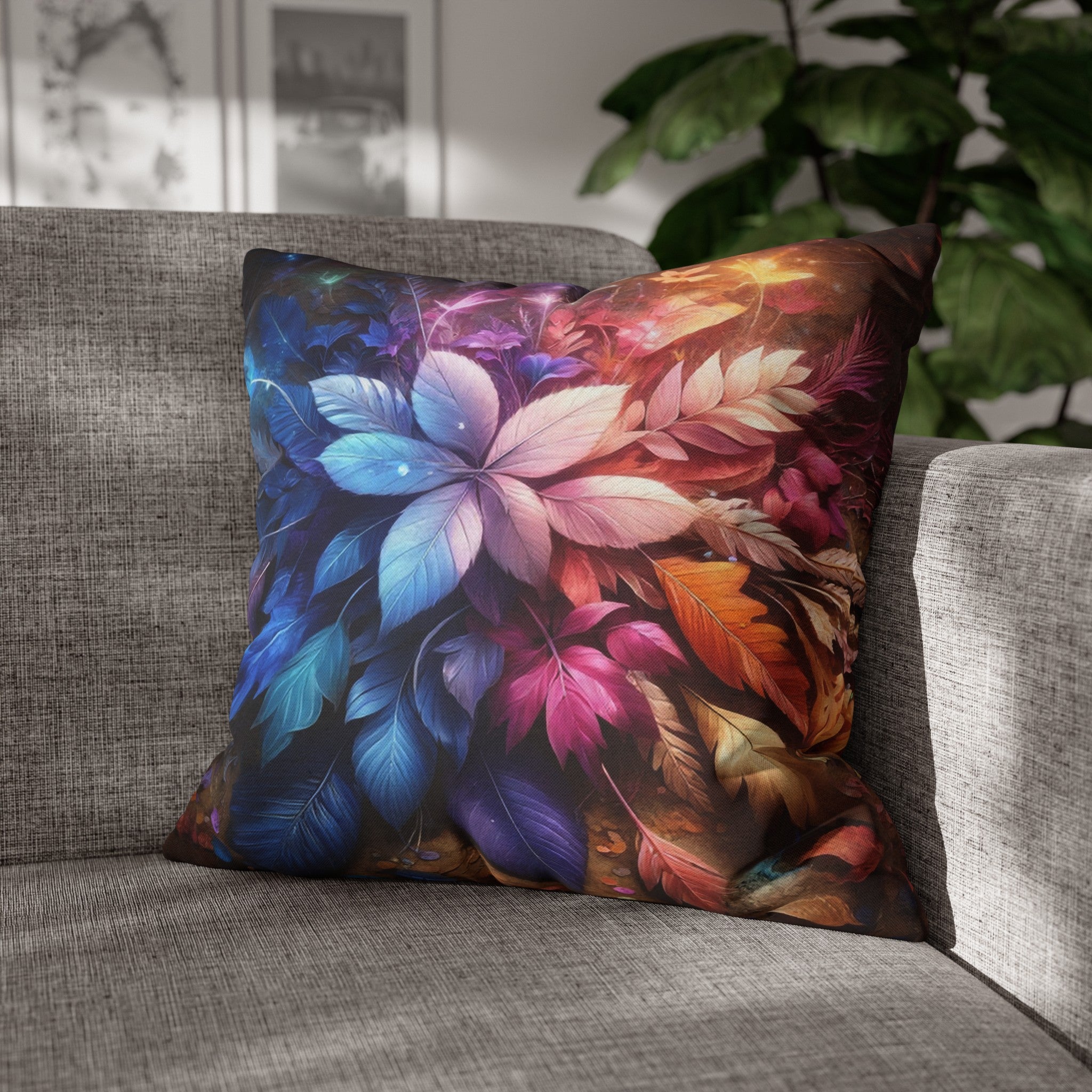 Magical Leaves 2 - Polyester Square Pillowcase