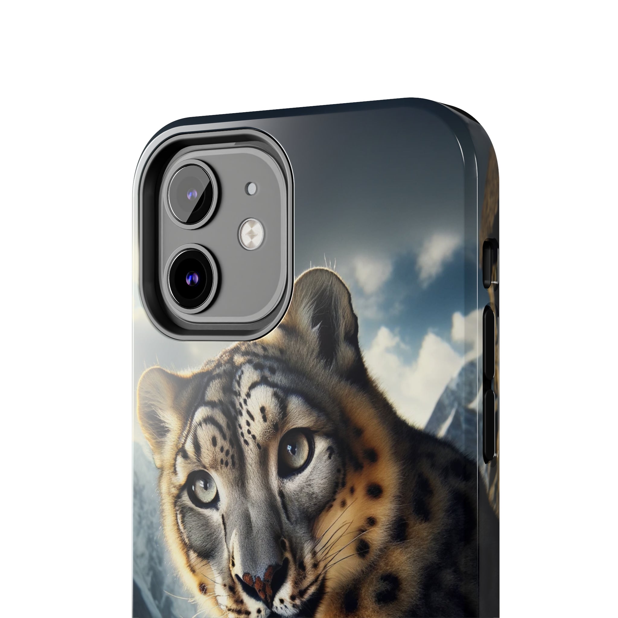 Curious Snow Leopard - Tough Phone Case