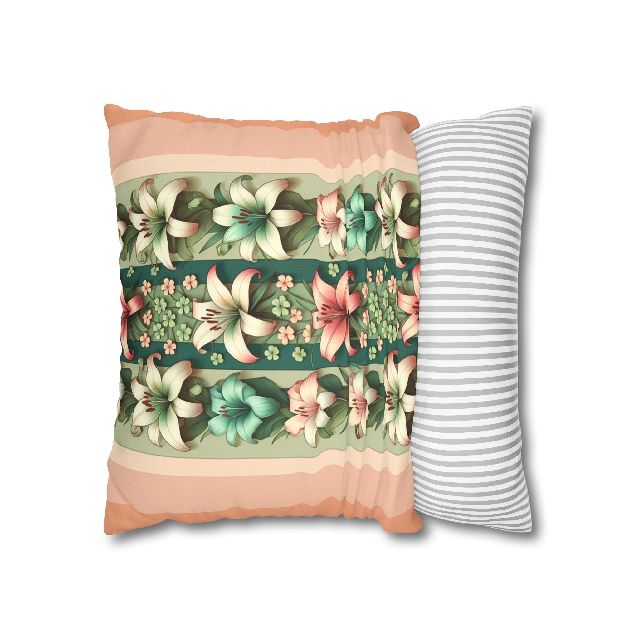 Lilies (3) - Suede Square Pillowcase