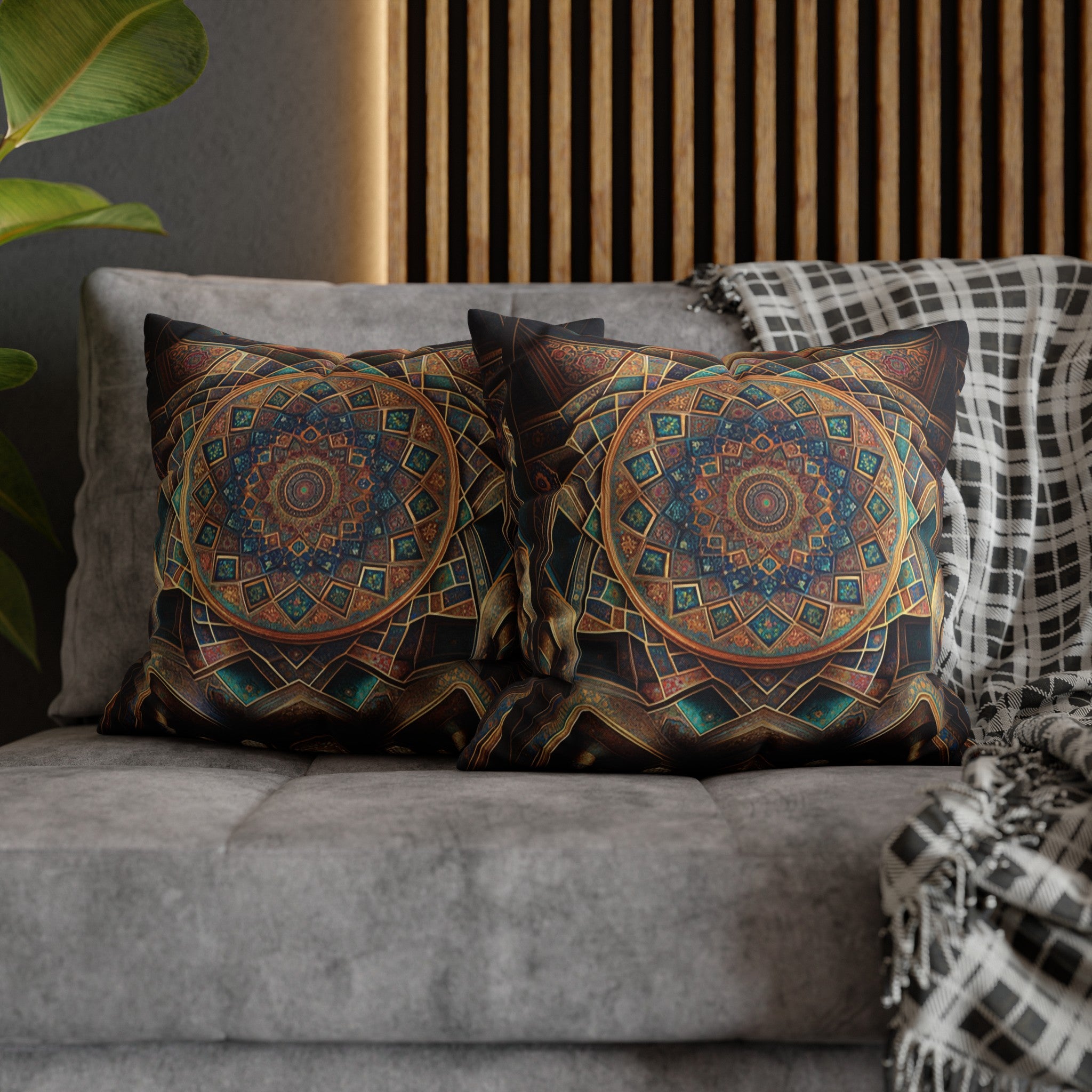 Persian Art 5 - Polyester Square Pillowcase