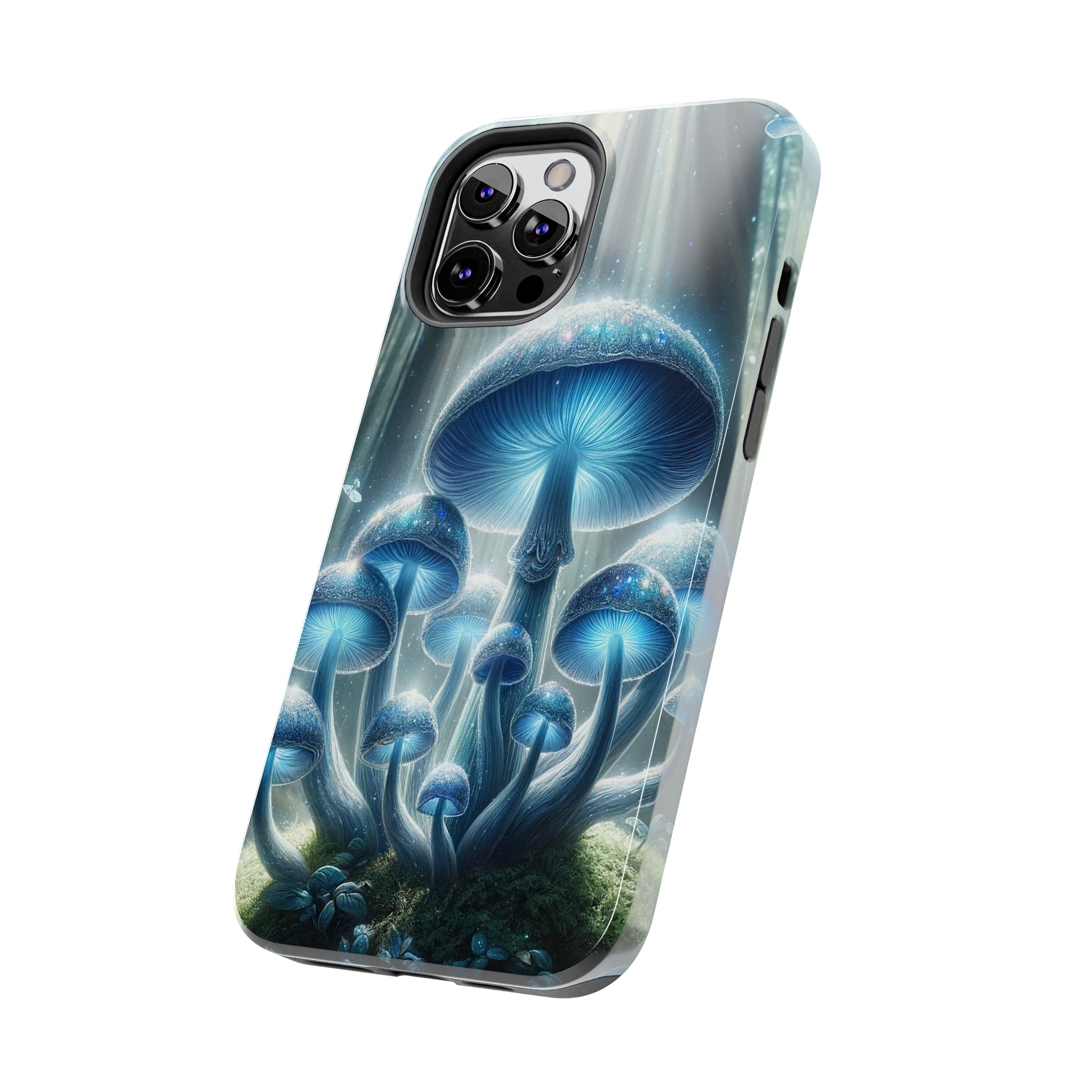 Light blue mushrooms - Tough Phone Case