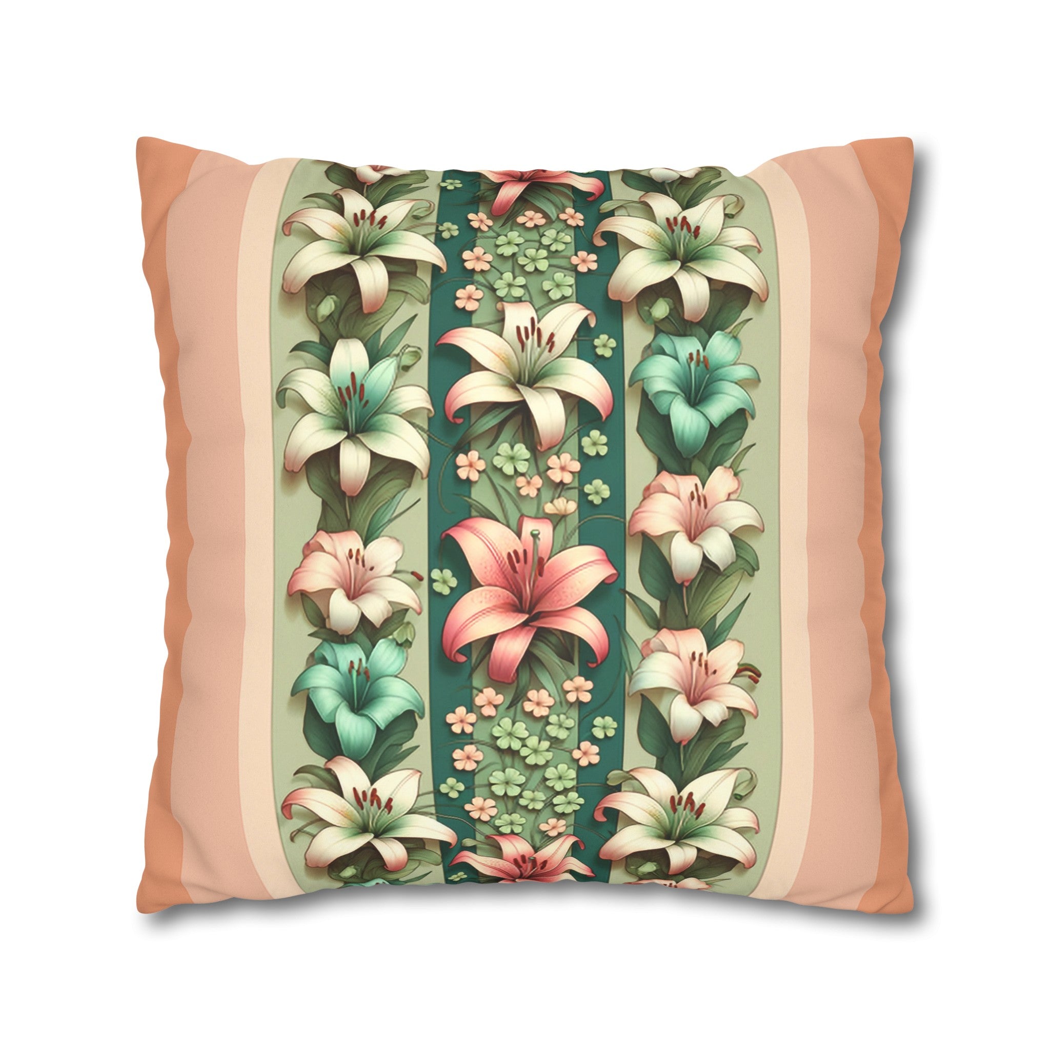 Lilies (3) - Suede Square Pillowcase