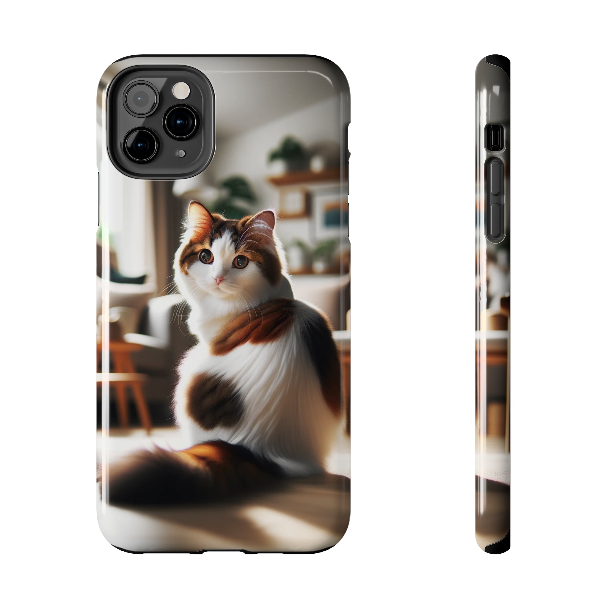 White-brown cat - Tough Phone Case