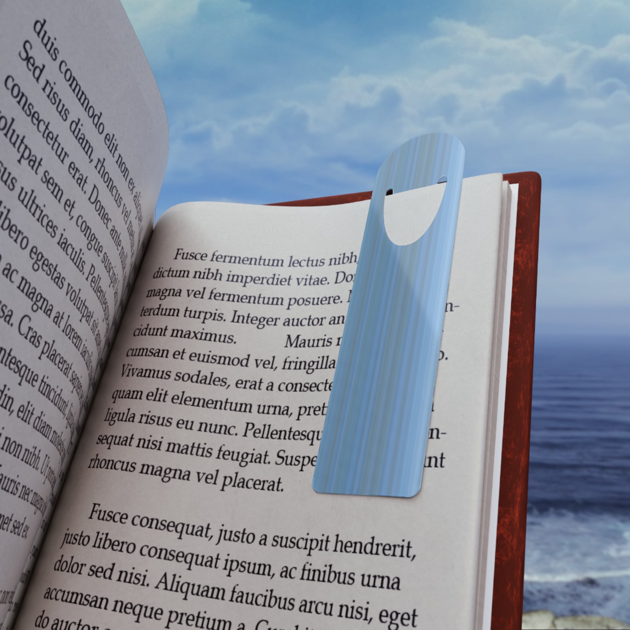 Blue, vertical lines - Bookmark