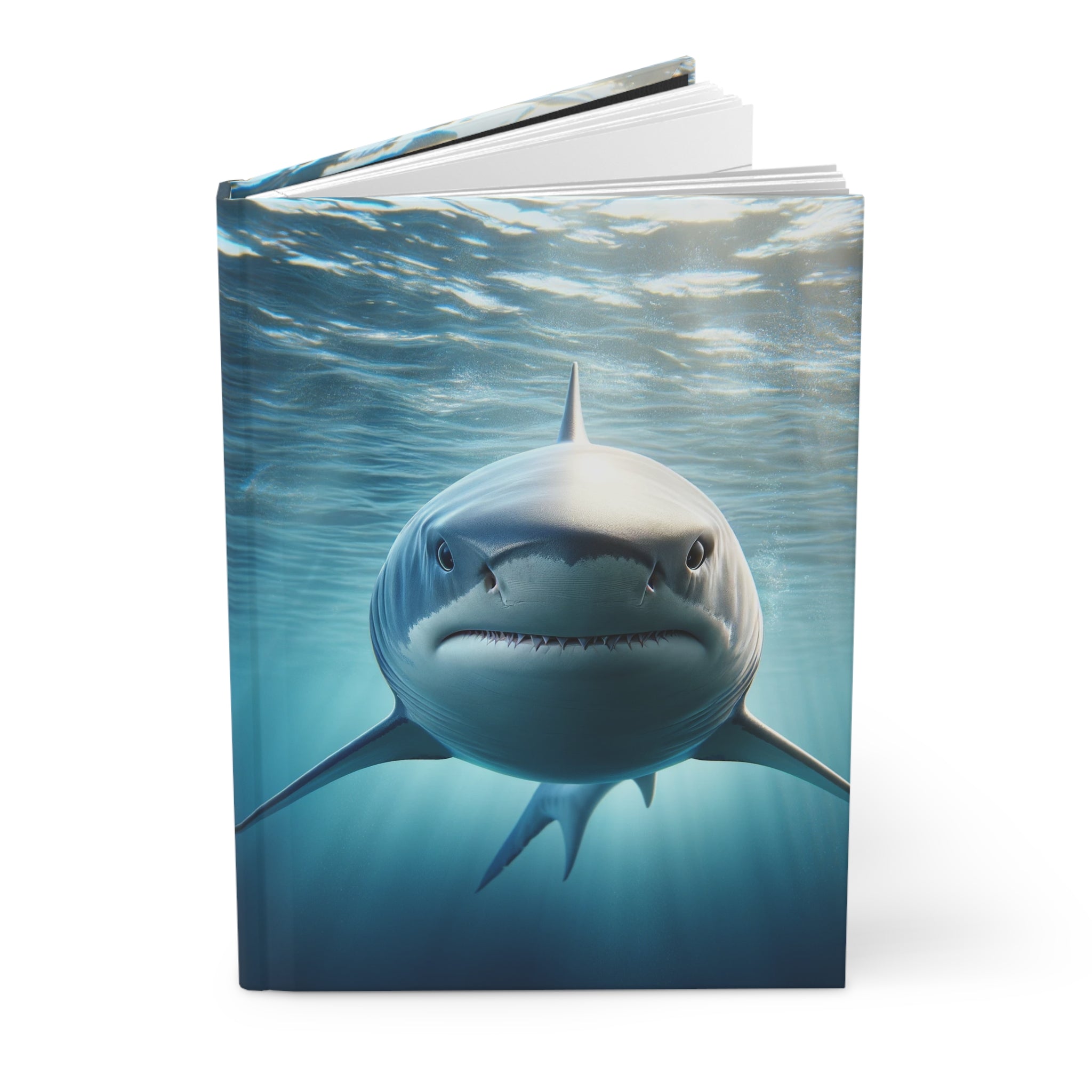 A curious shark - Hardcover Notebook