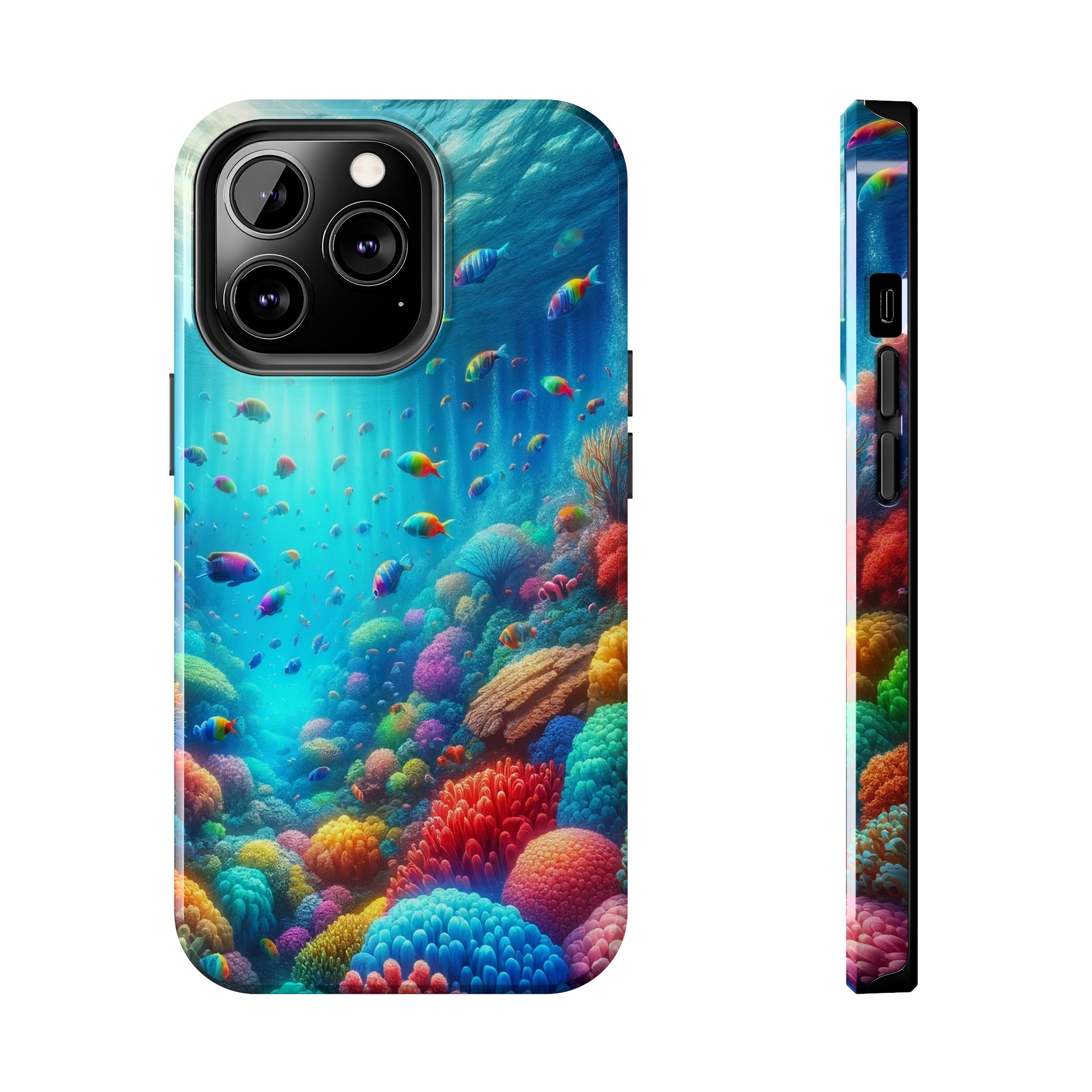 Coloured fish and coral reef - Tough Phone Case