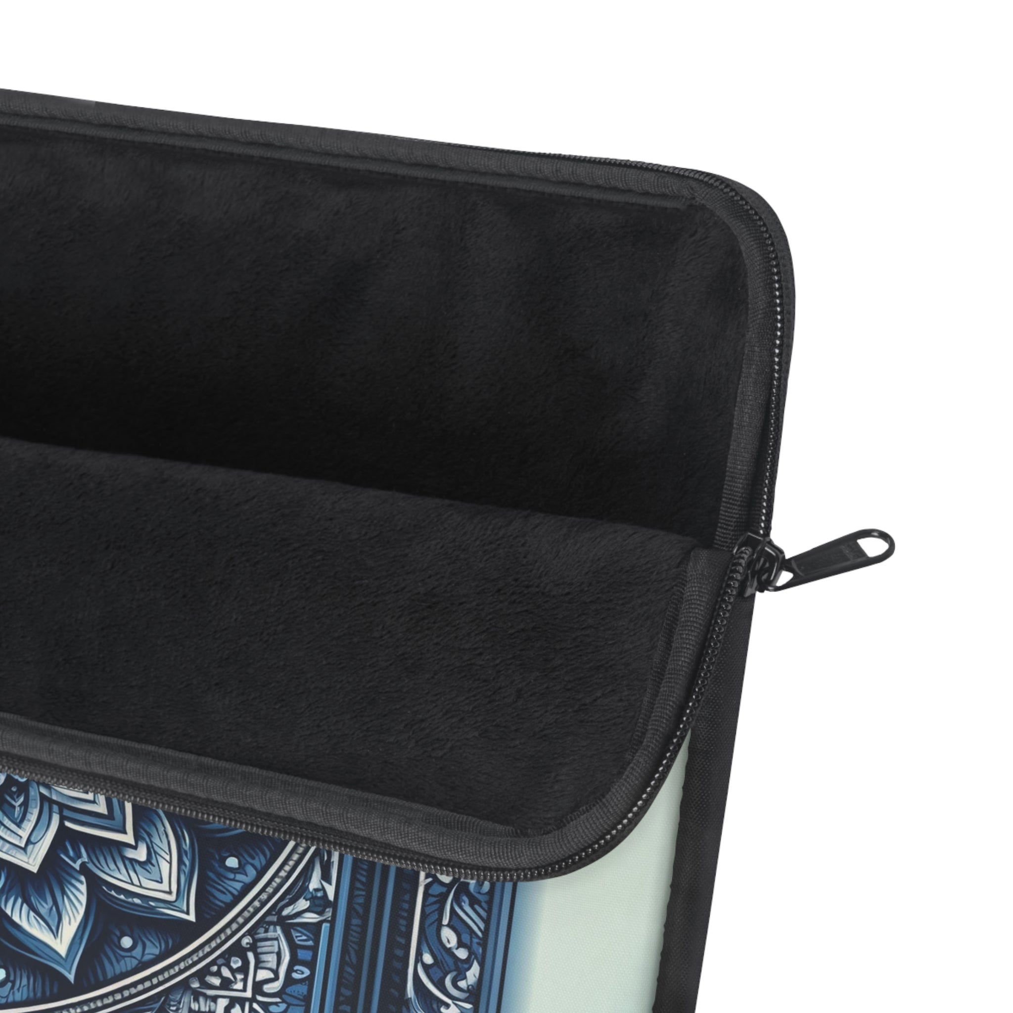 Square, blue and white Mandala - Laptop Sleeve